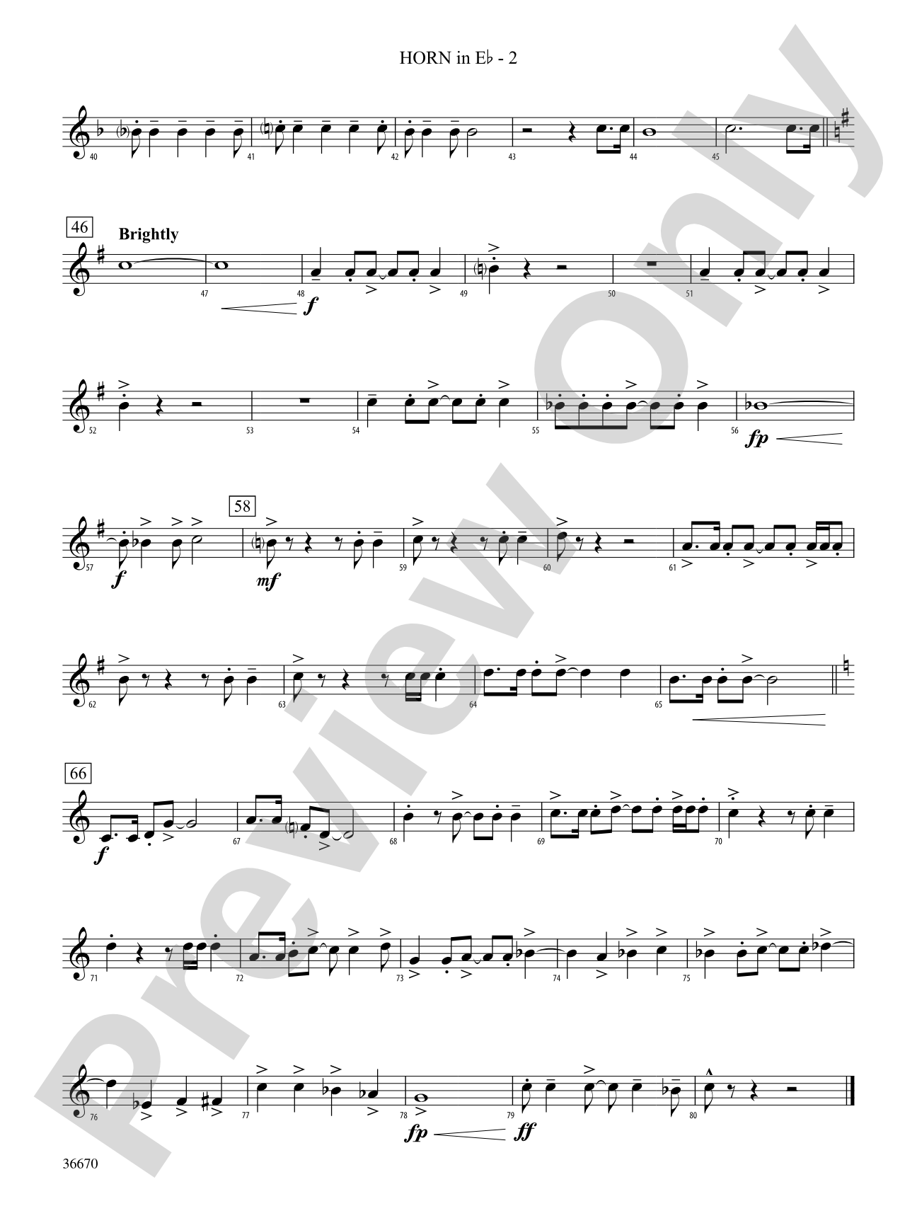 Rouge Valley Celebration: (wp) 1st Horn in E-flat