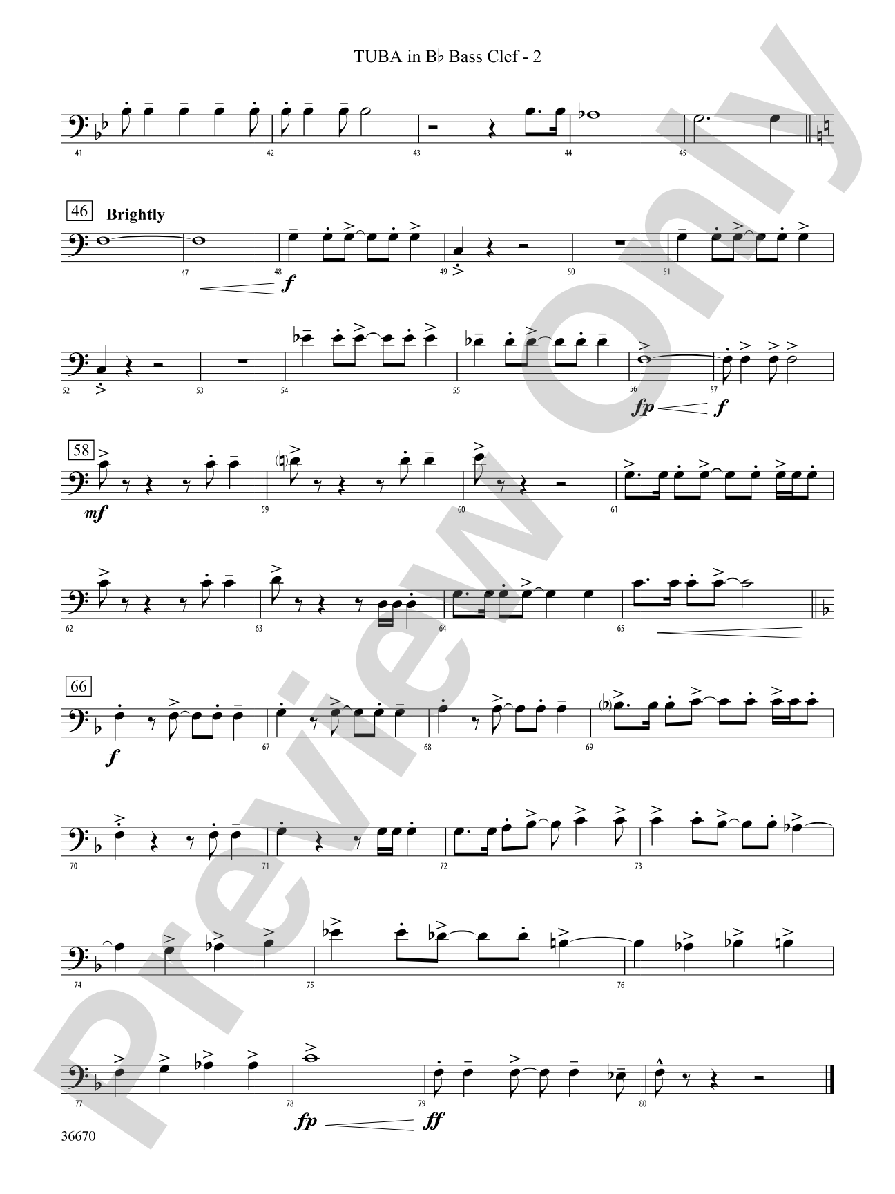 Rouge Valley Celebration: (wp) B-flat Tuba B.C.
