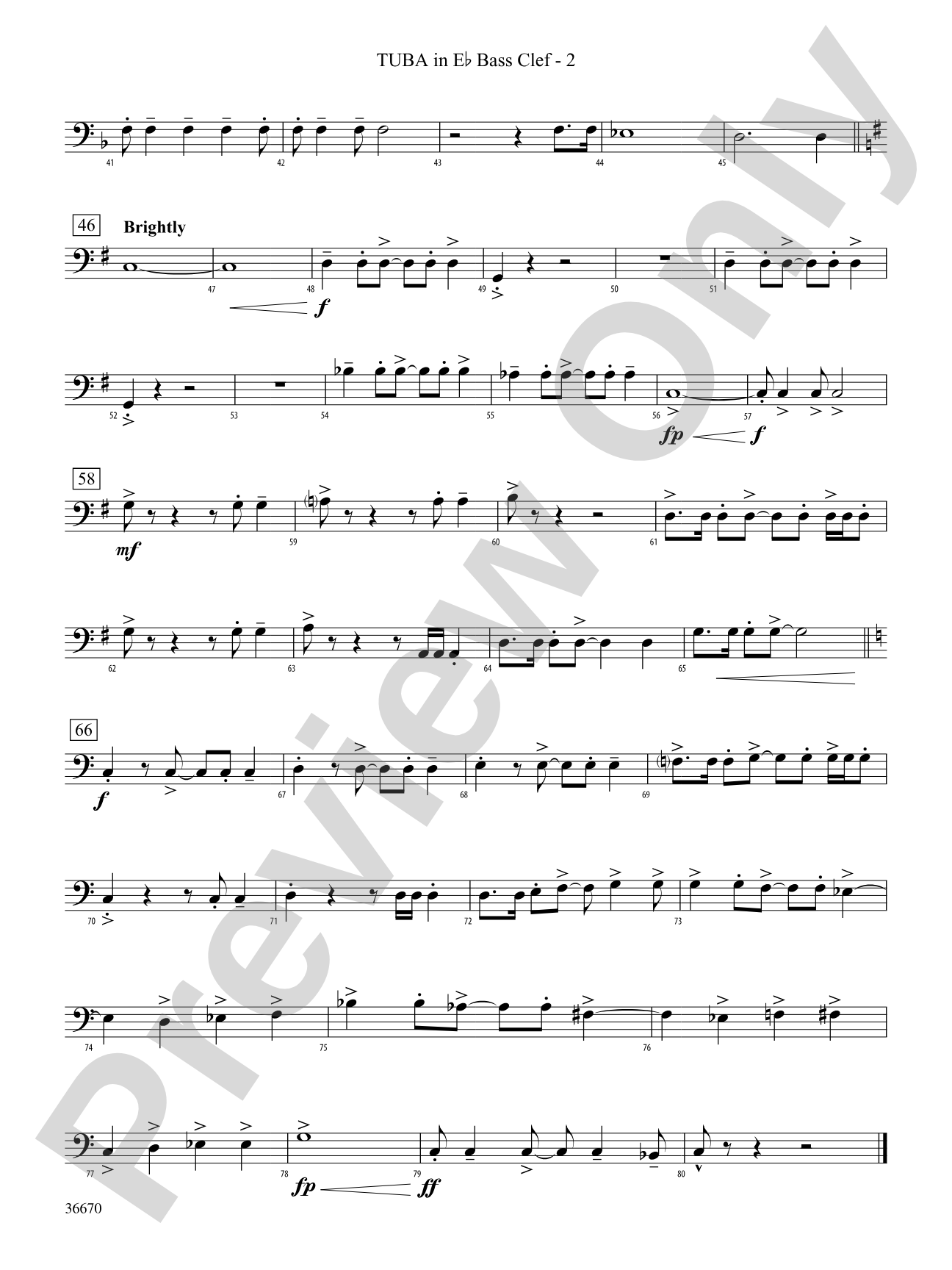 Rouge Valley Celebration: (wp) E-flat Tuba B.C.