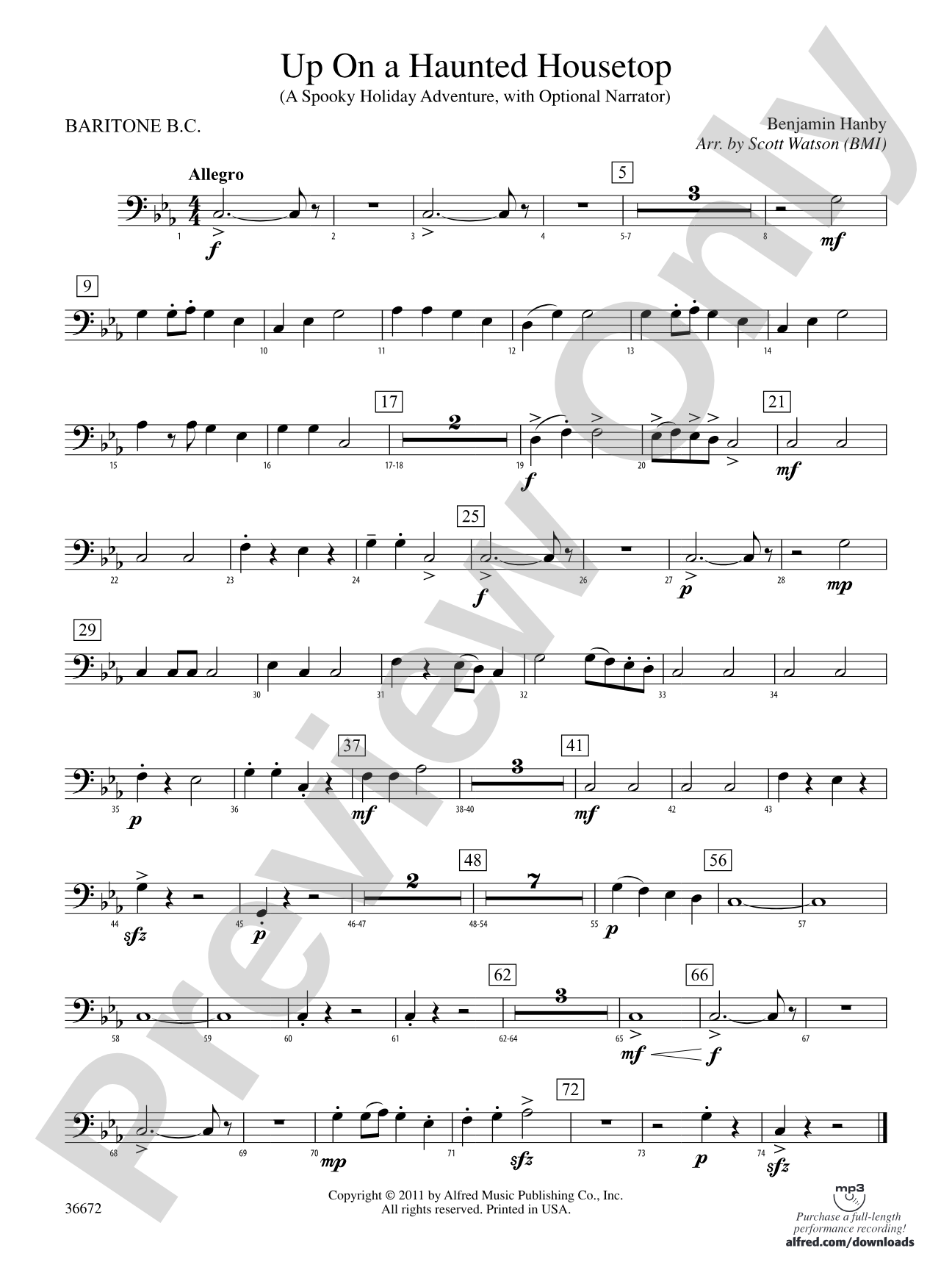 Up on a Haunted Housetop: Baritone B.C.