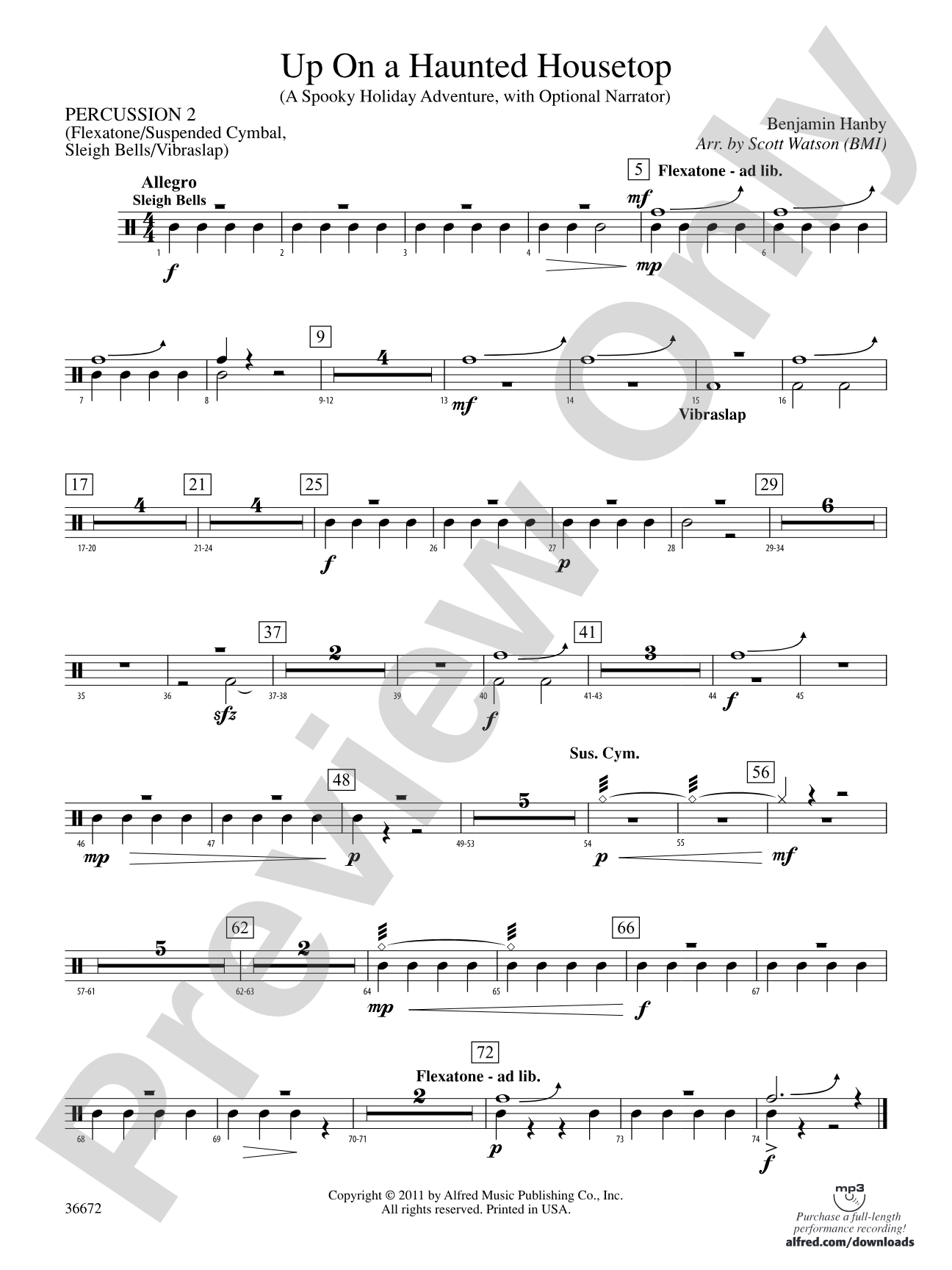 Up on a Haunted Housetop: 2nd Percussion