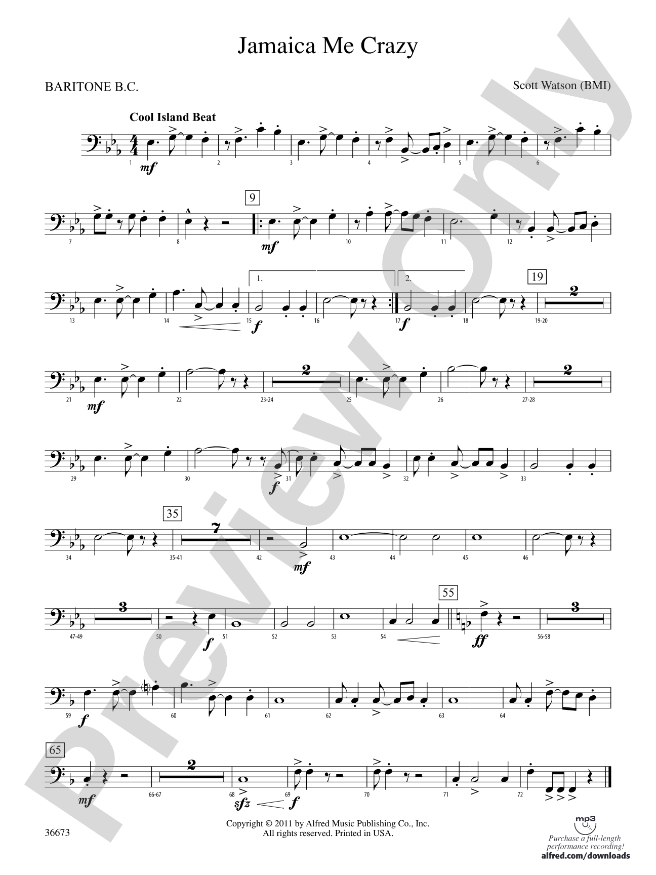 Jamaica Me Crazy: Baritone B.C.