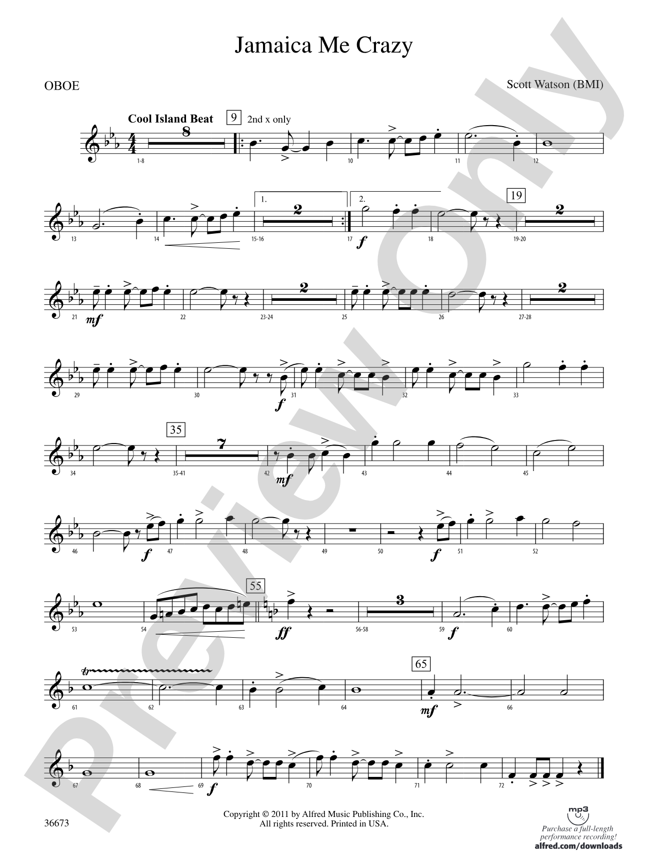 Jamaica Me Crazy: Oboe