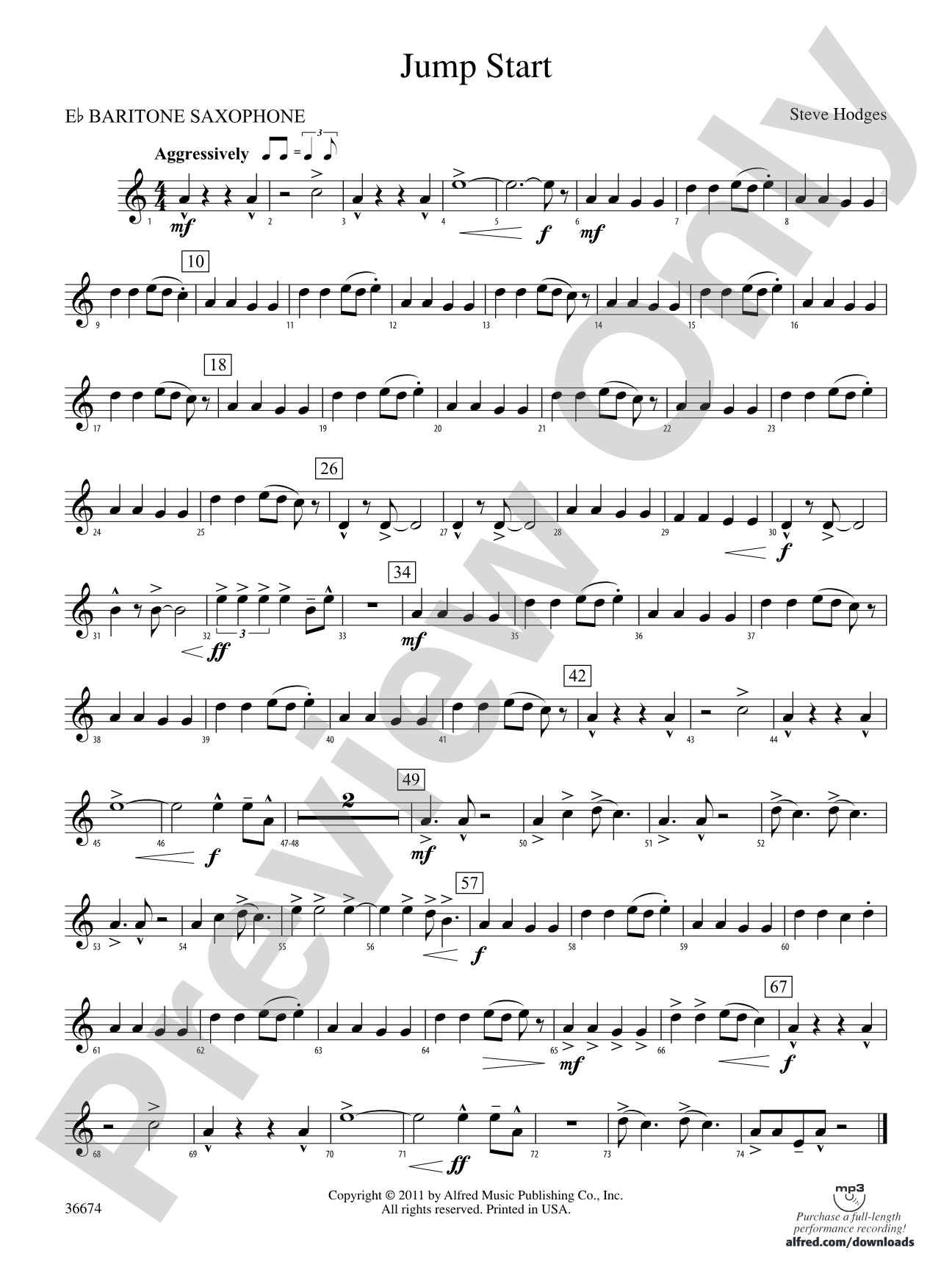 Jump Start: E-flat Baritone Saxophone
