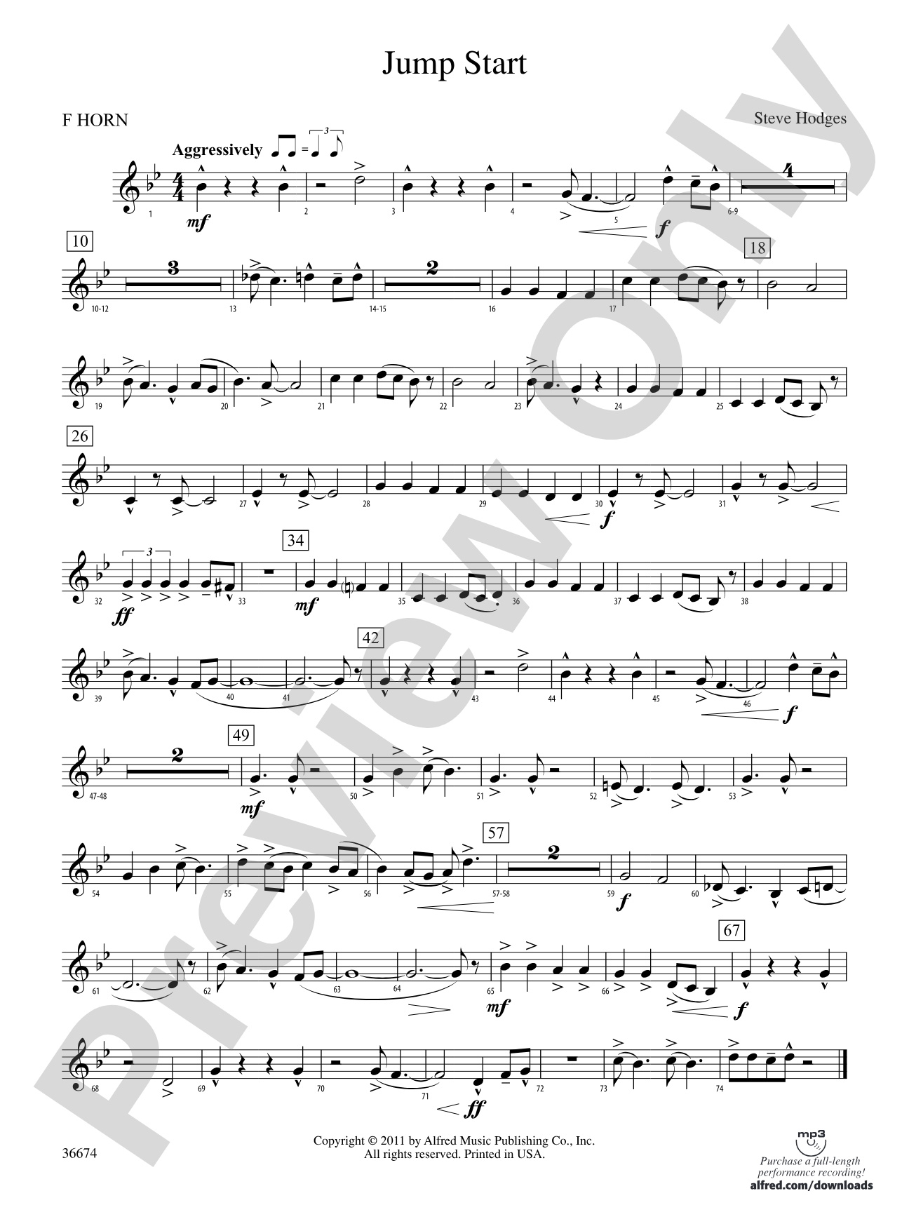 Jump Start: 1st F Horn