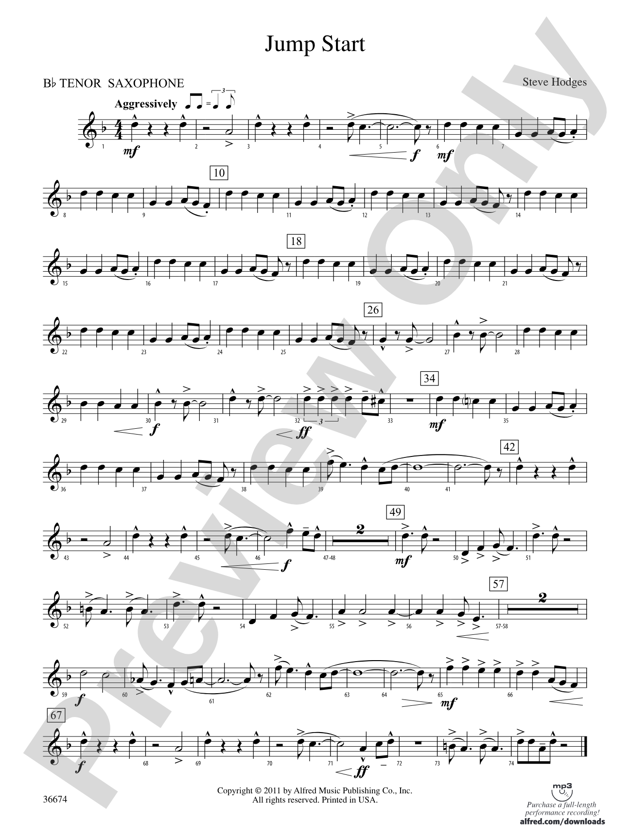 Jump Start: B-flat Tenor Saxophone