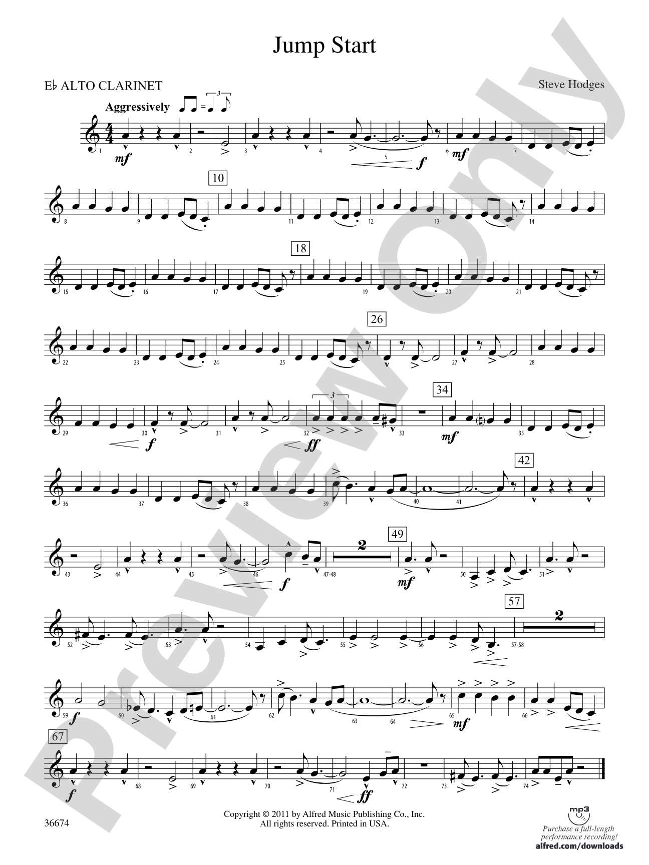 Jump Start: (wp) E-flat Alto Clarinet