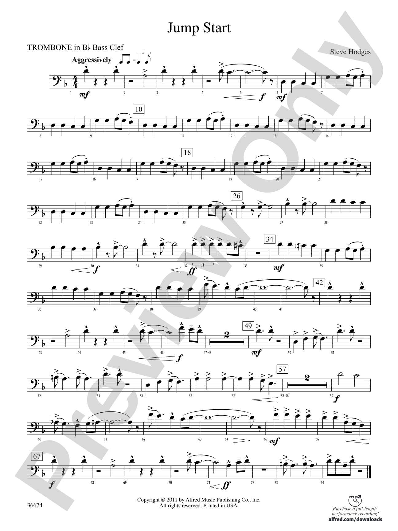 Jump Start: (wp) 1st B-flat Trombone B.C.