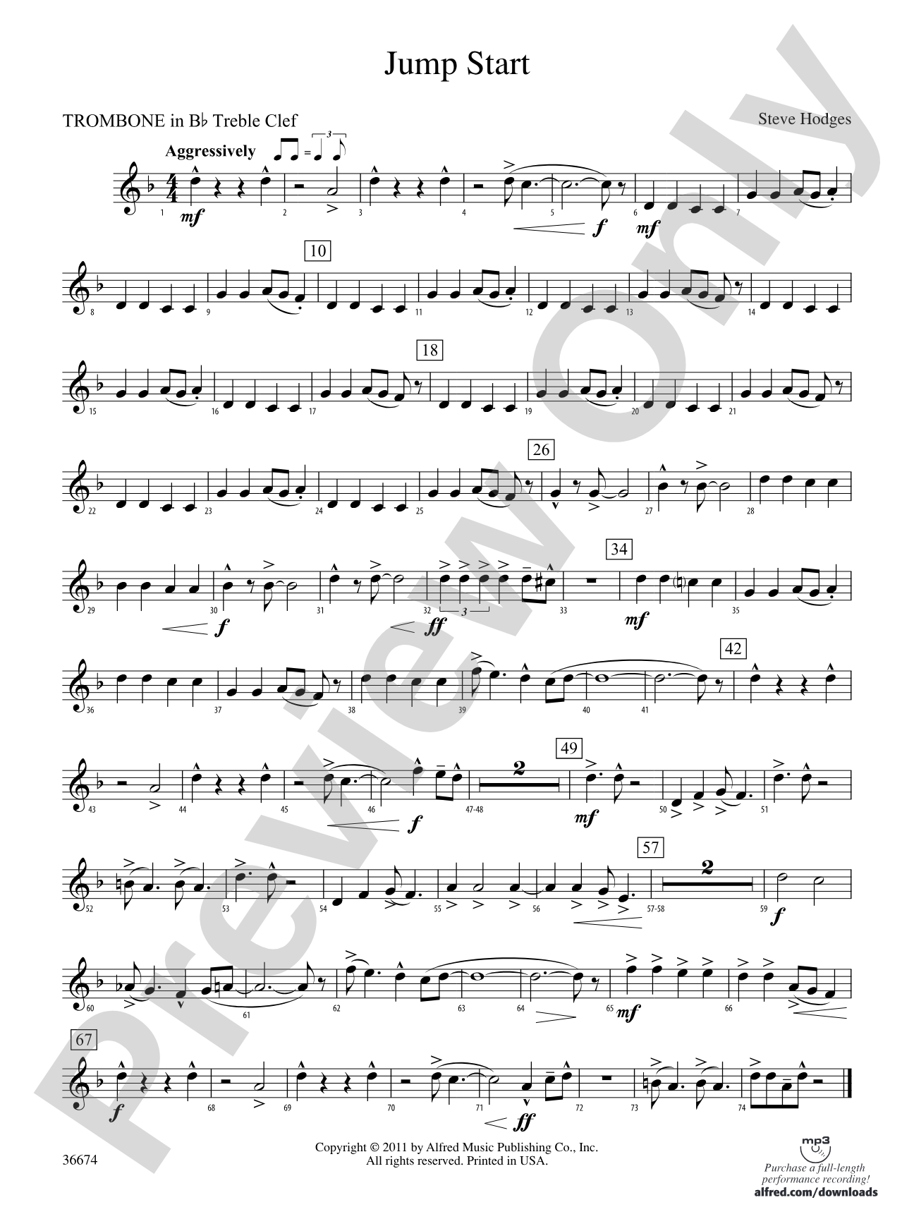 Jump Start: (wp) 1st B-flat Trombone T.C.