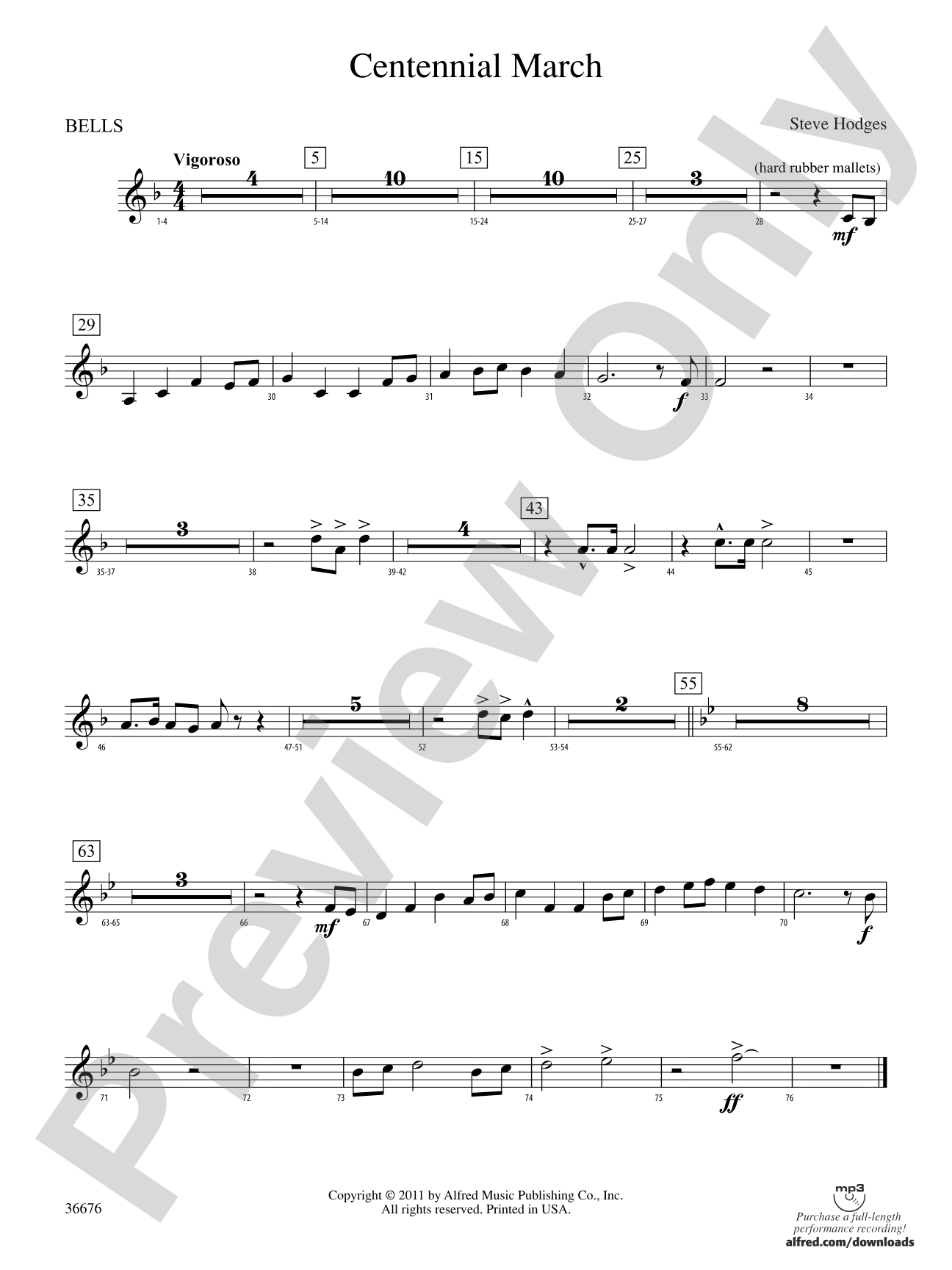 Centennial March: Bells