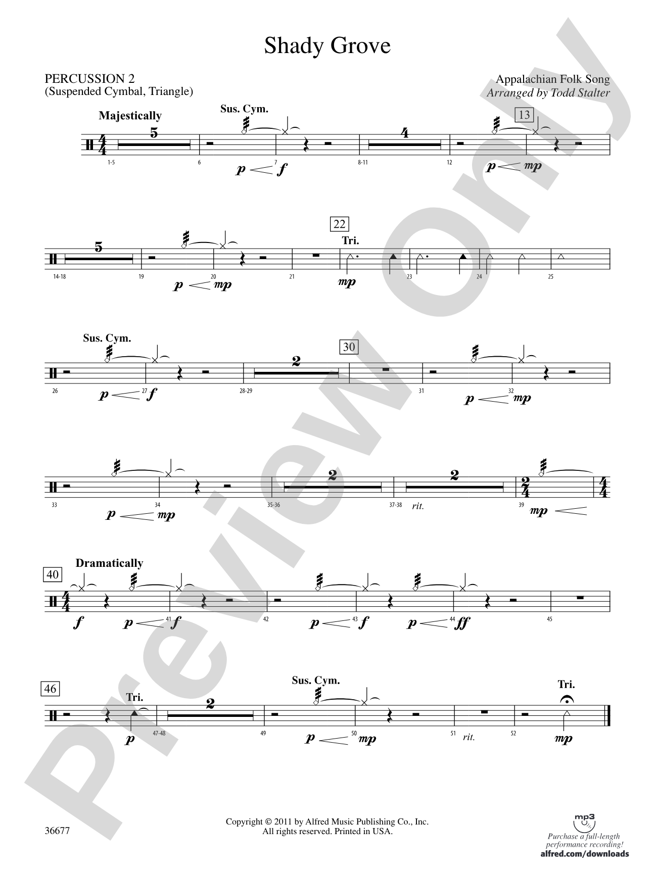 Shady Grove: 2nd Percussion