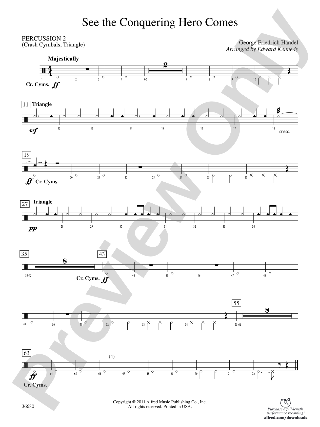 See the Conquering Hero Comes: 2nd Percussion