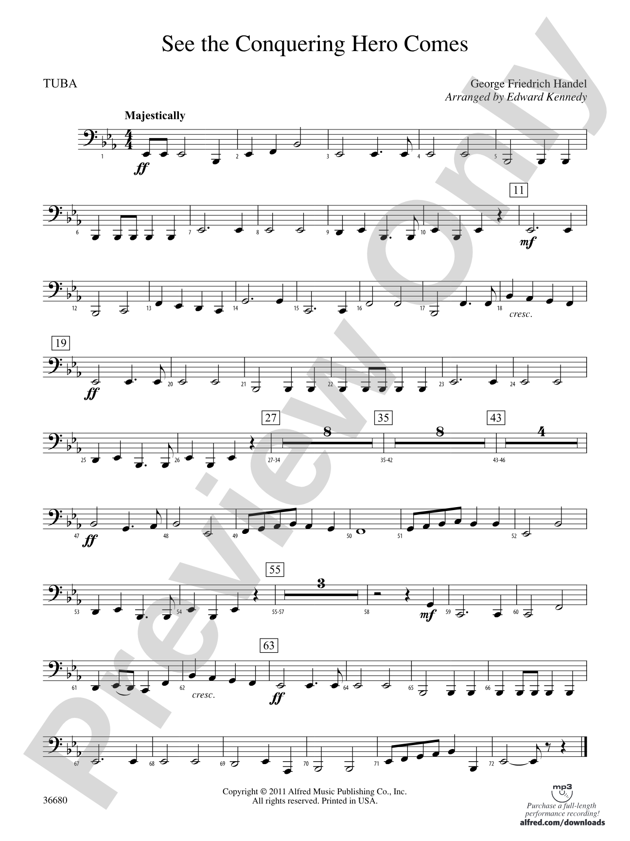 See the Conquering Hero Comes: Tuba