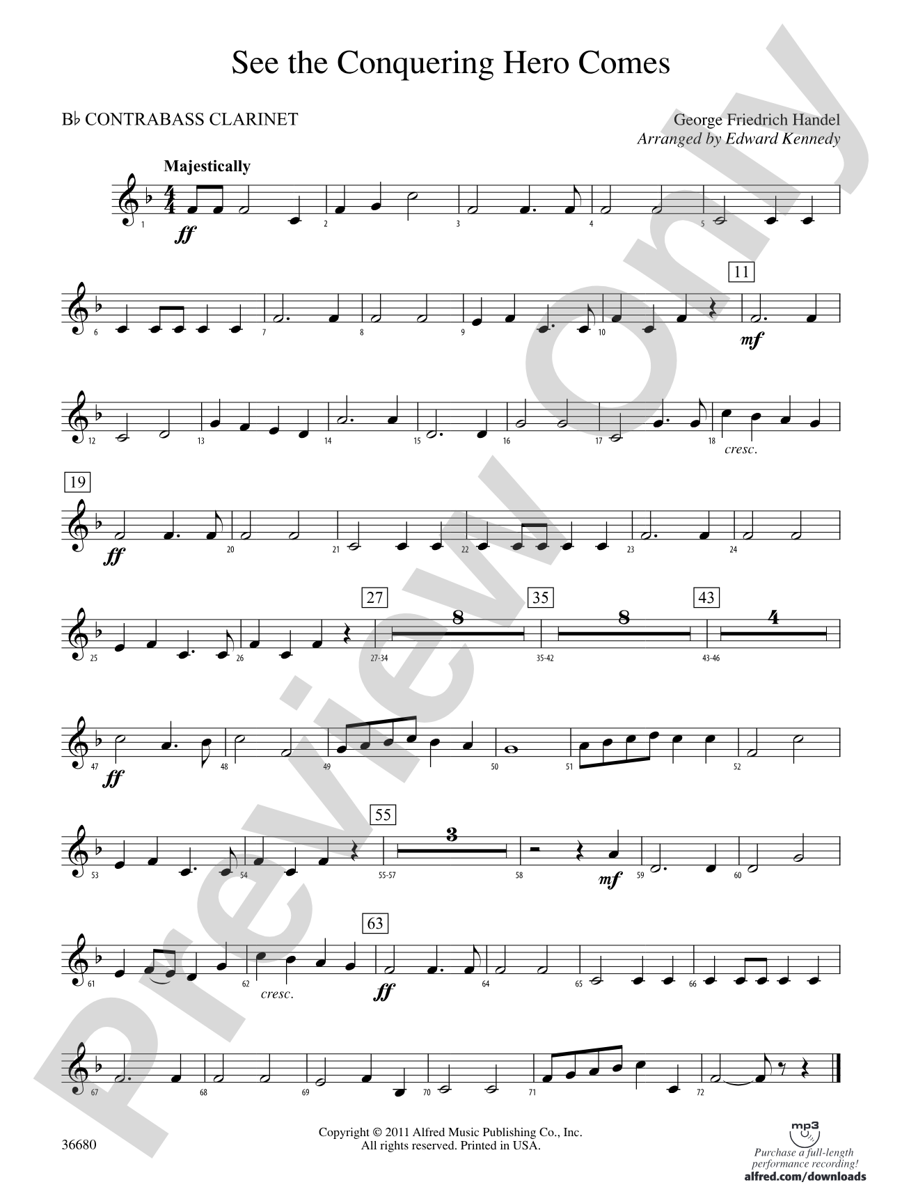 See the Conquering Hero Comes: (wp) B-flat Contrabass Clarinet