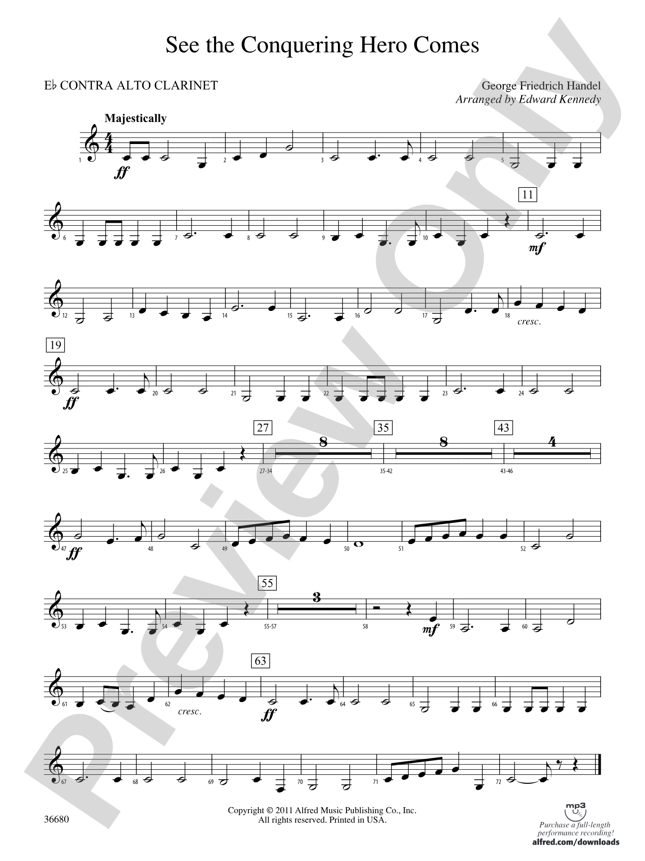 See the Conquering Hero Comes: (wp) E-flat Contrabass Clarinet