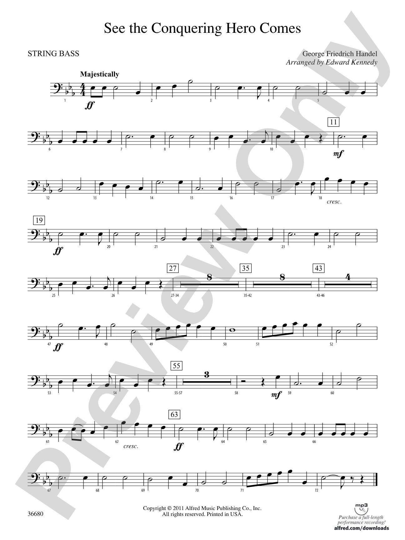 See the Conquering Hero Comes: (wp) String Bass