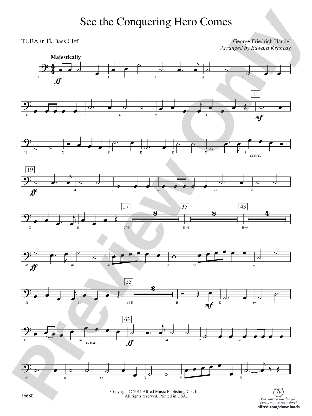 See the Conquering Hero Comes: (wp) E-flat Tuba B.C.