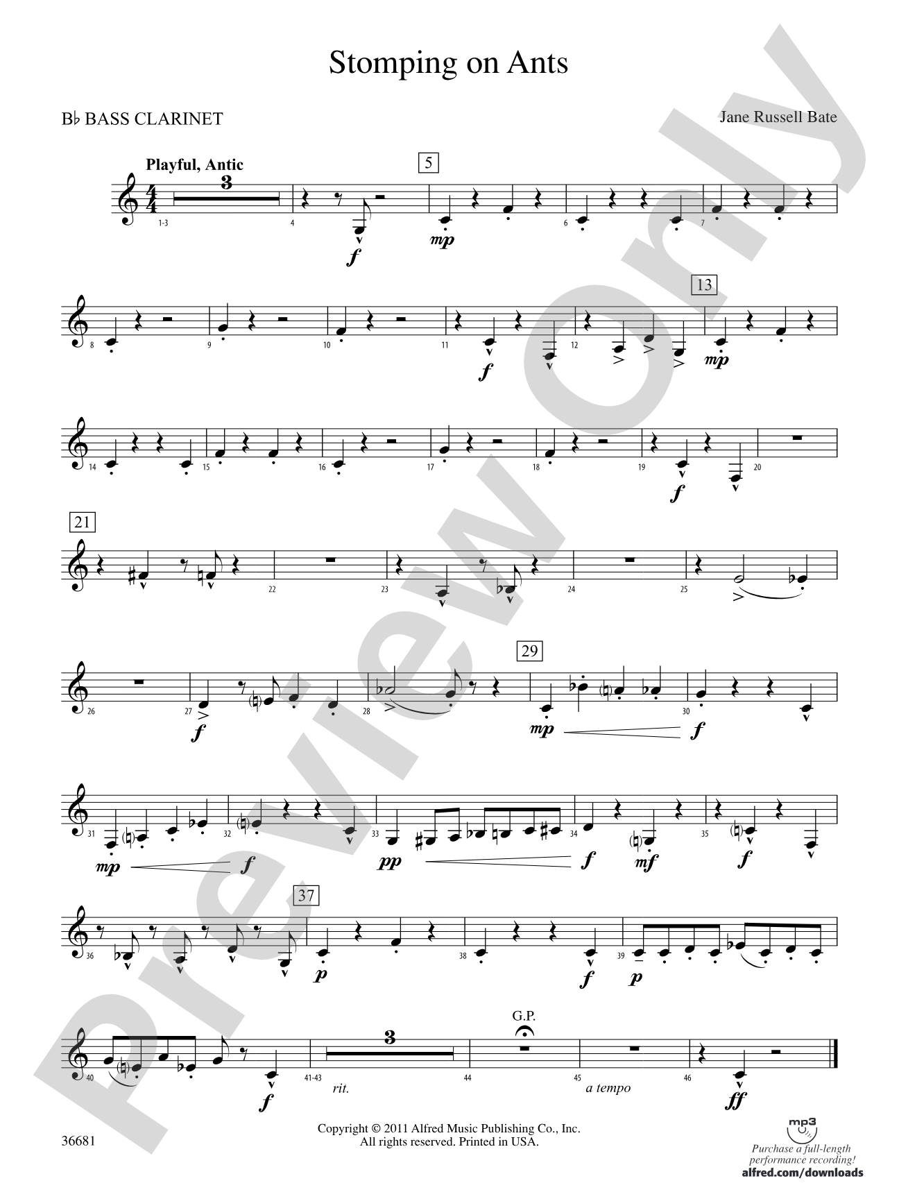 Stomping on Ants: B-flat Bass Clarinet