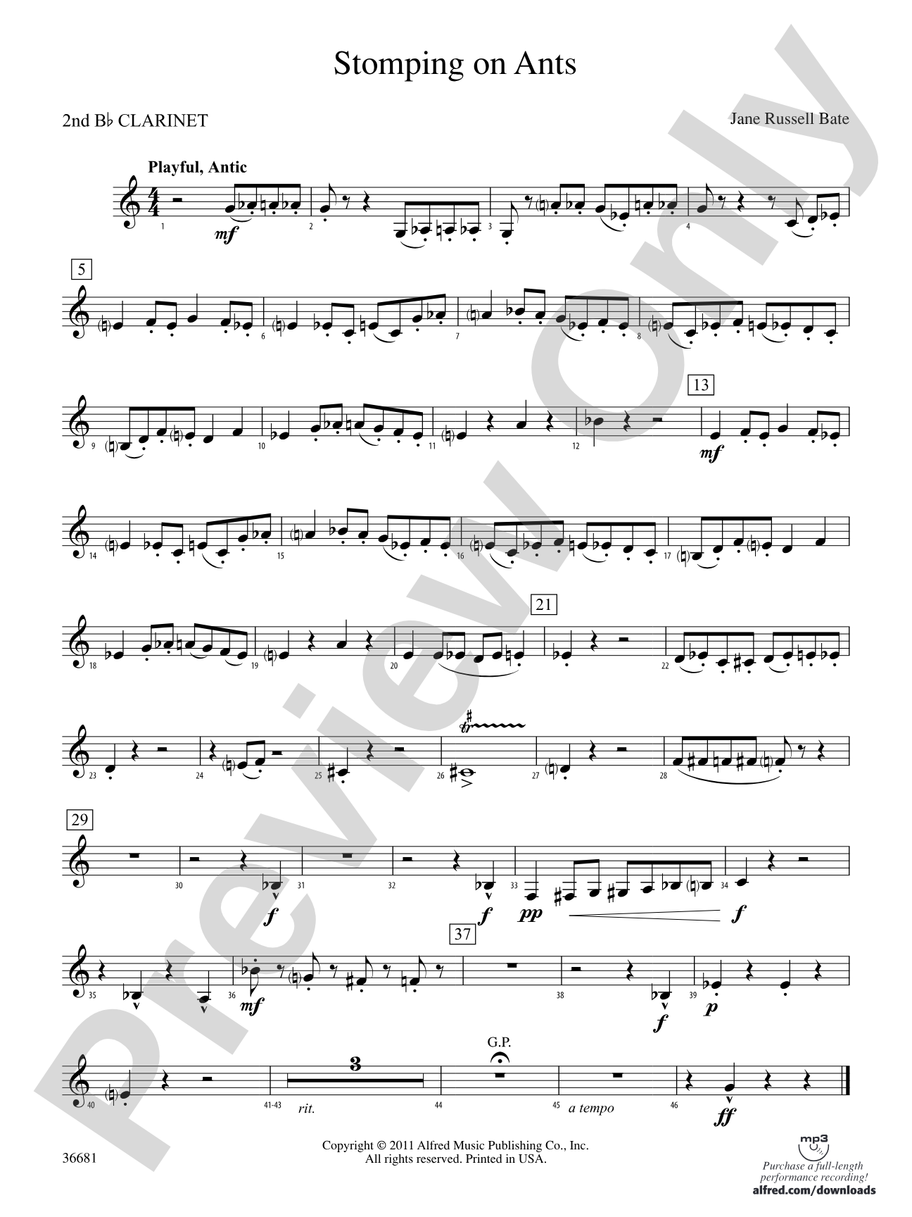 Stomping on Ants: 2nd B-flat Clarinet