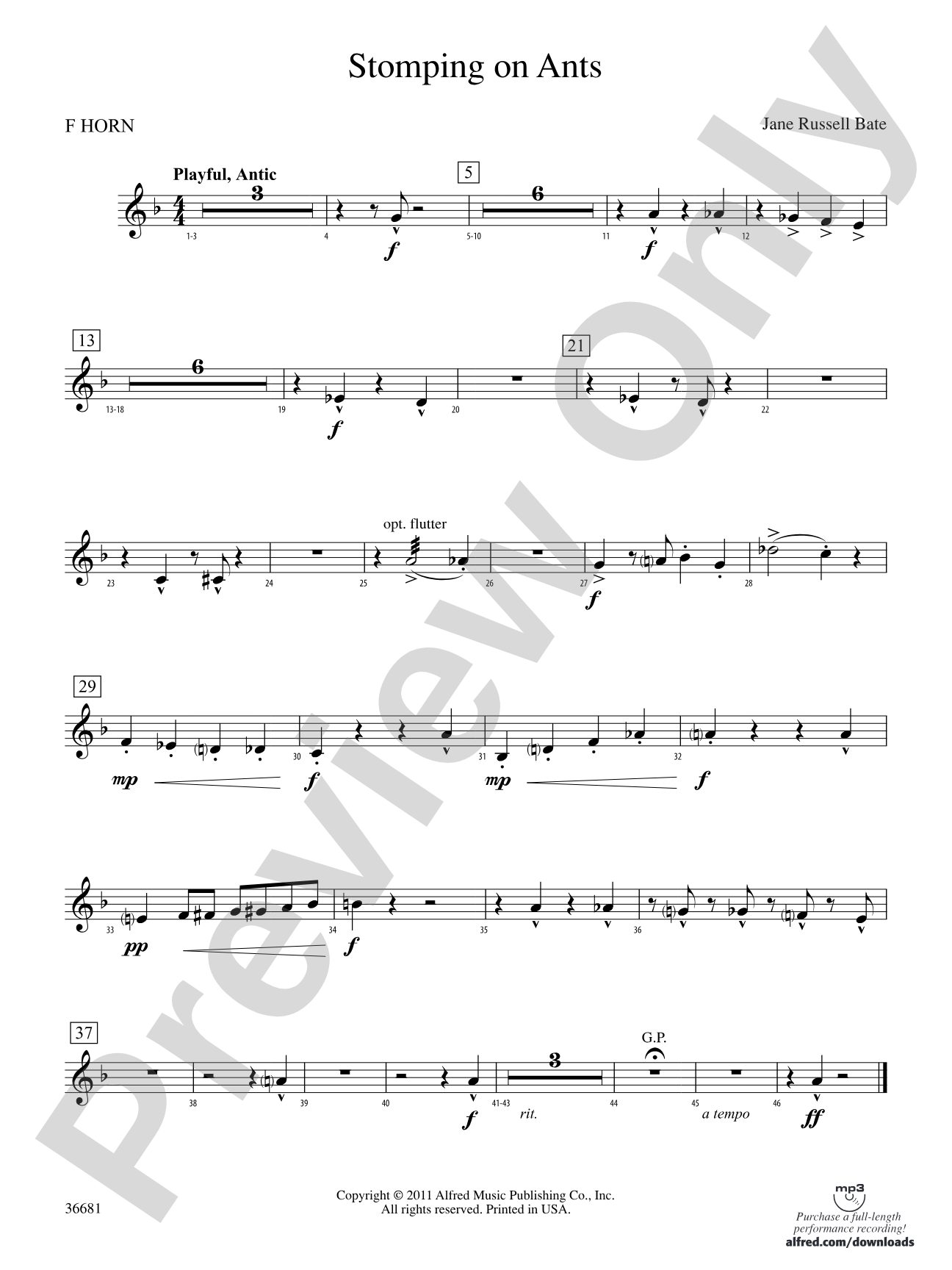 Stomping on Ants: 1st F Horn