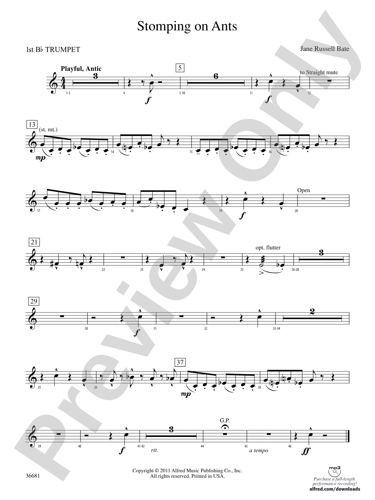 Stomping on Ants: 1st B-flat Trumpet
