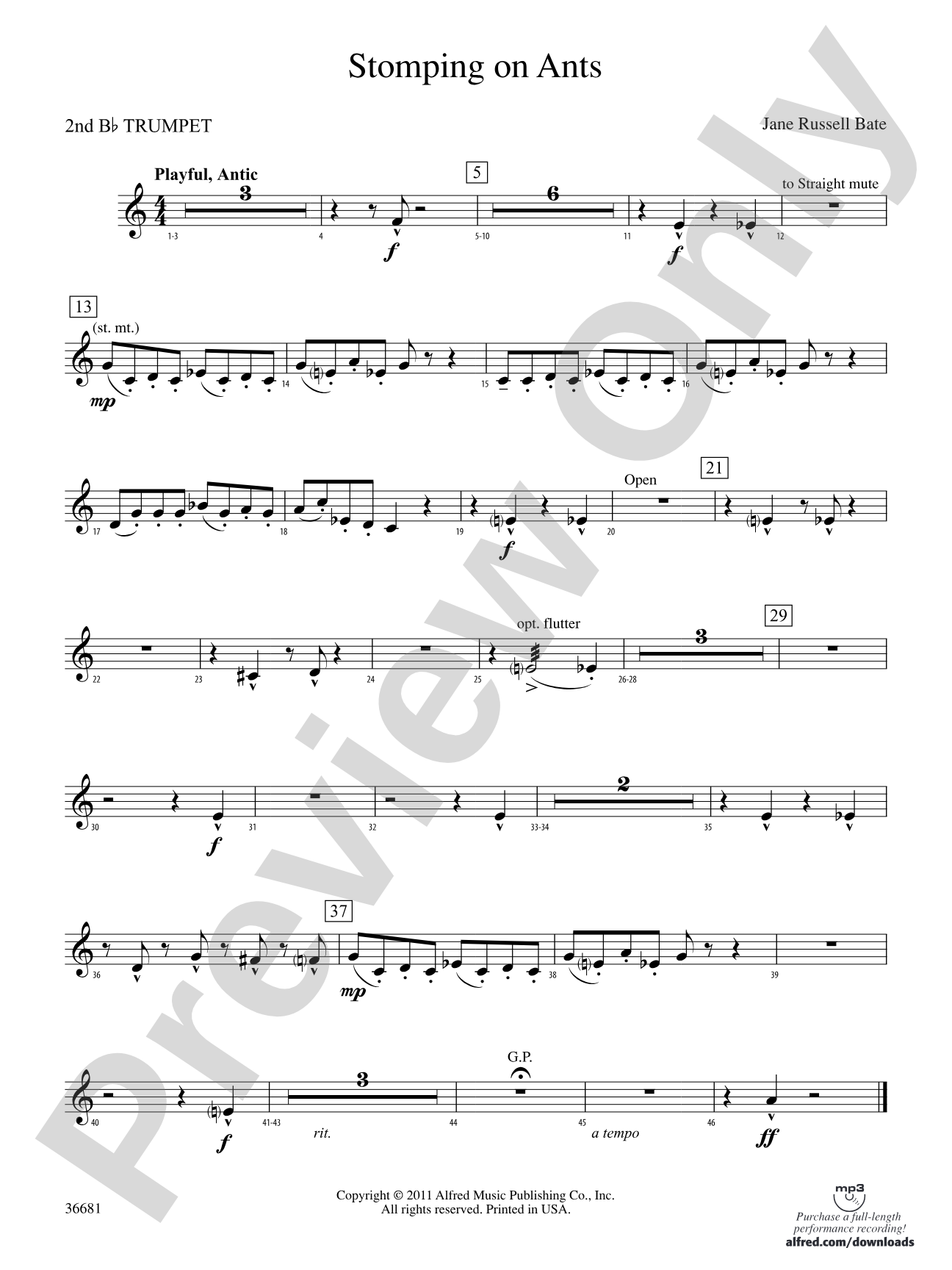 Stomping on Ants: 2nd B-flat Trumpet
