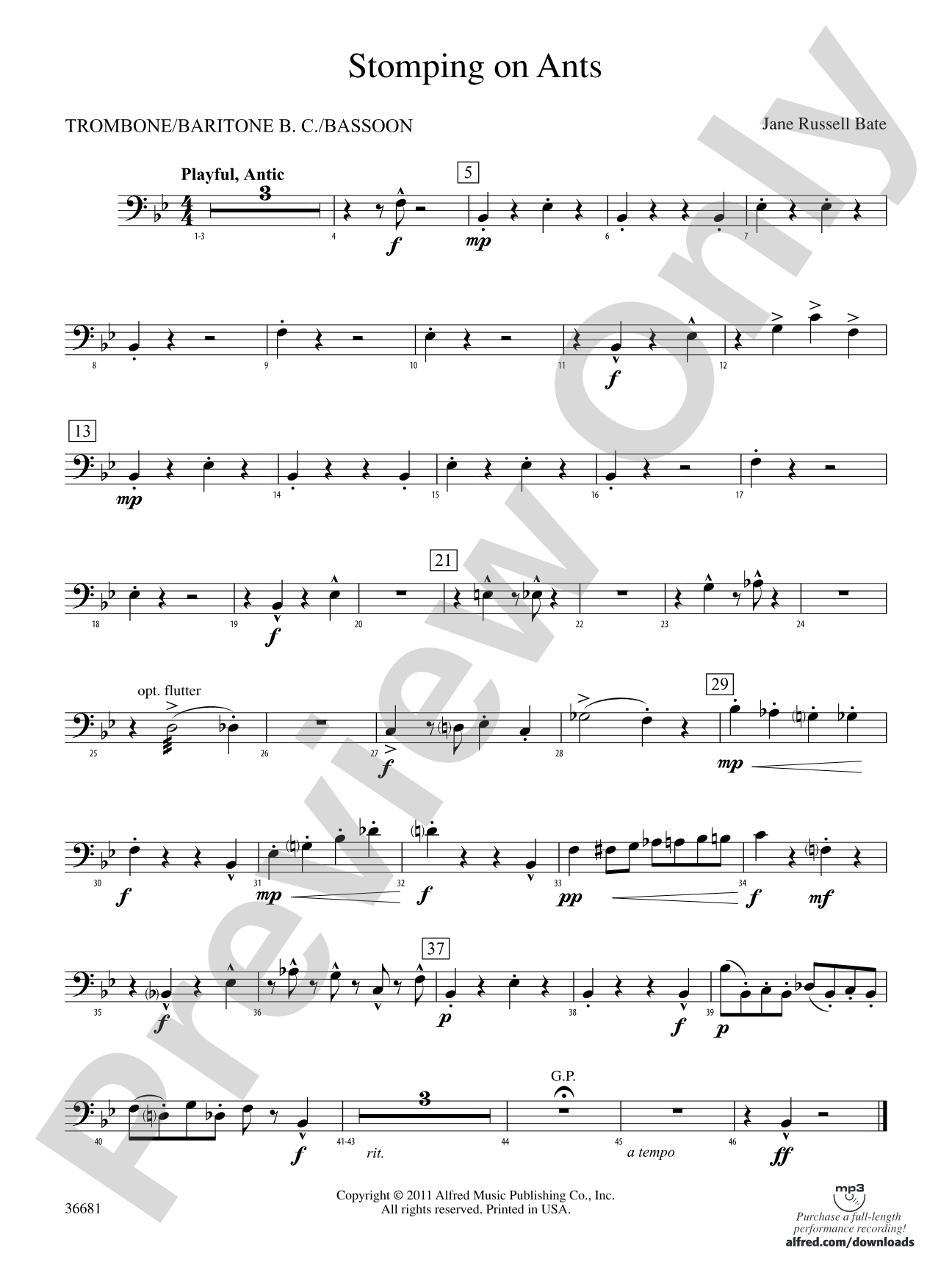 Stomping on Ants: 1st Trombone