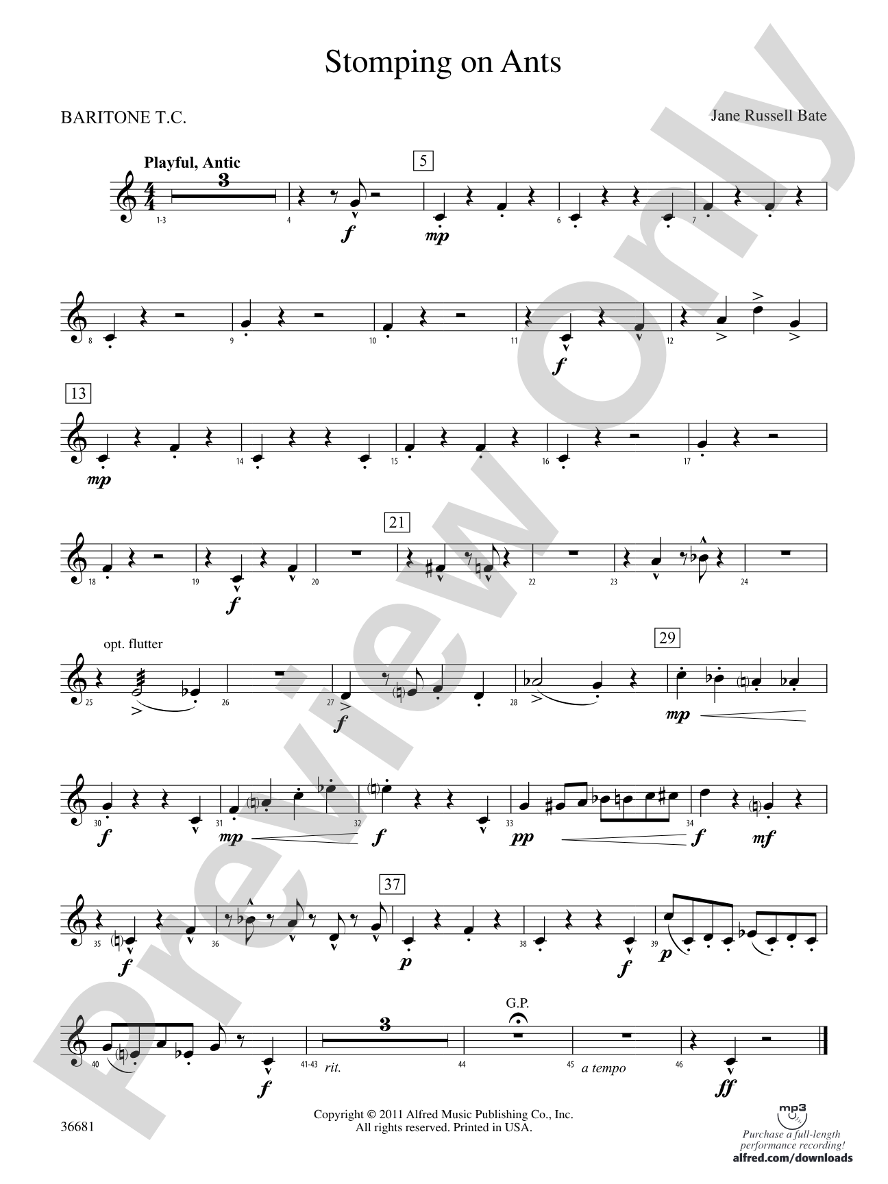 Stomping on Ants: (wp) Baritone T.C.