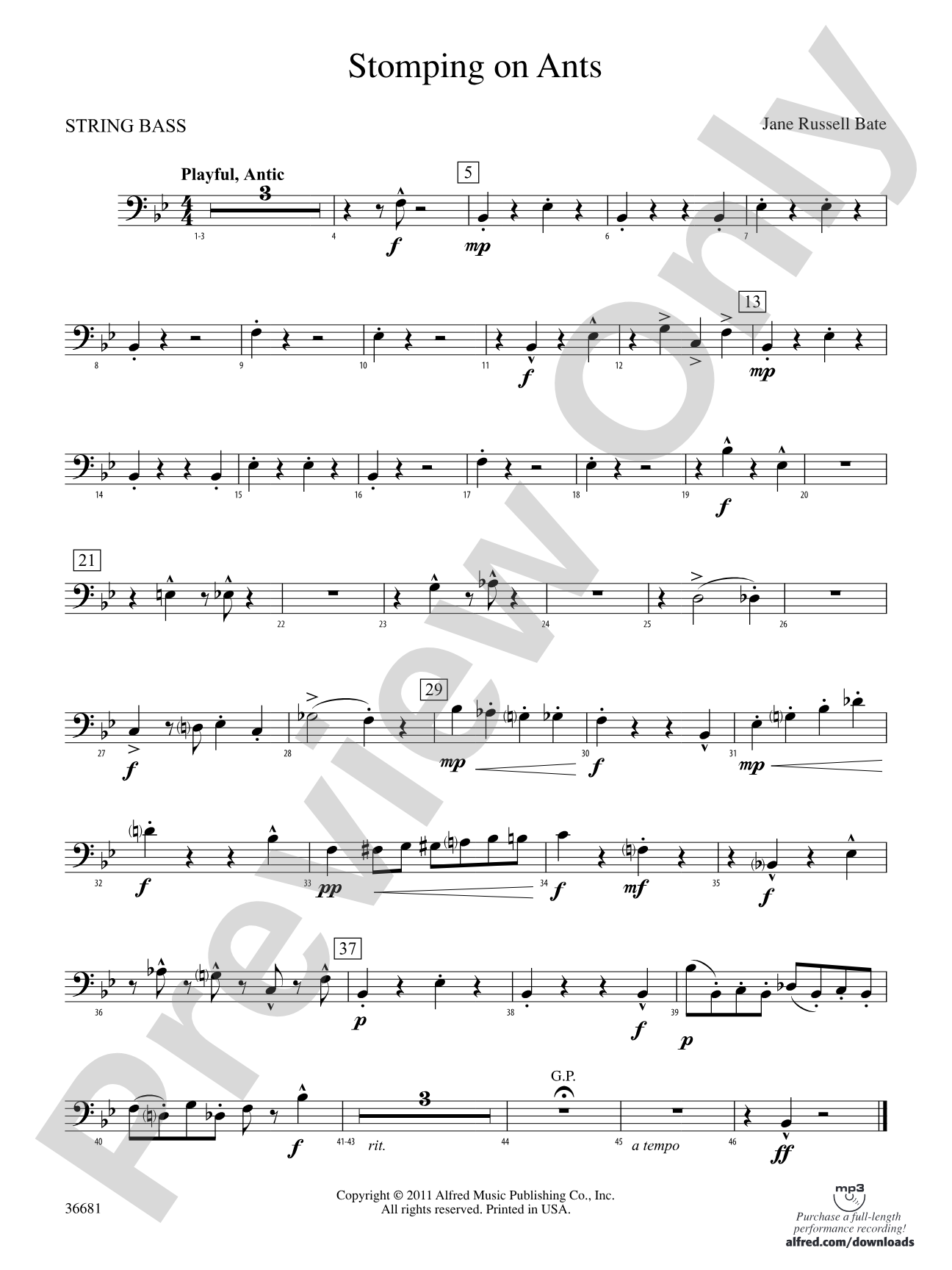 Stomping on Ants: (wp) String Bass