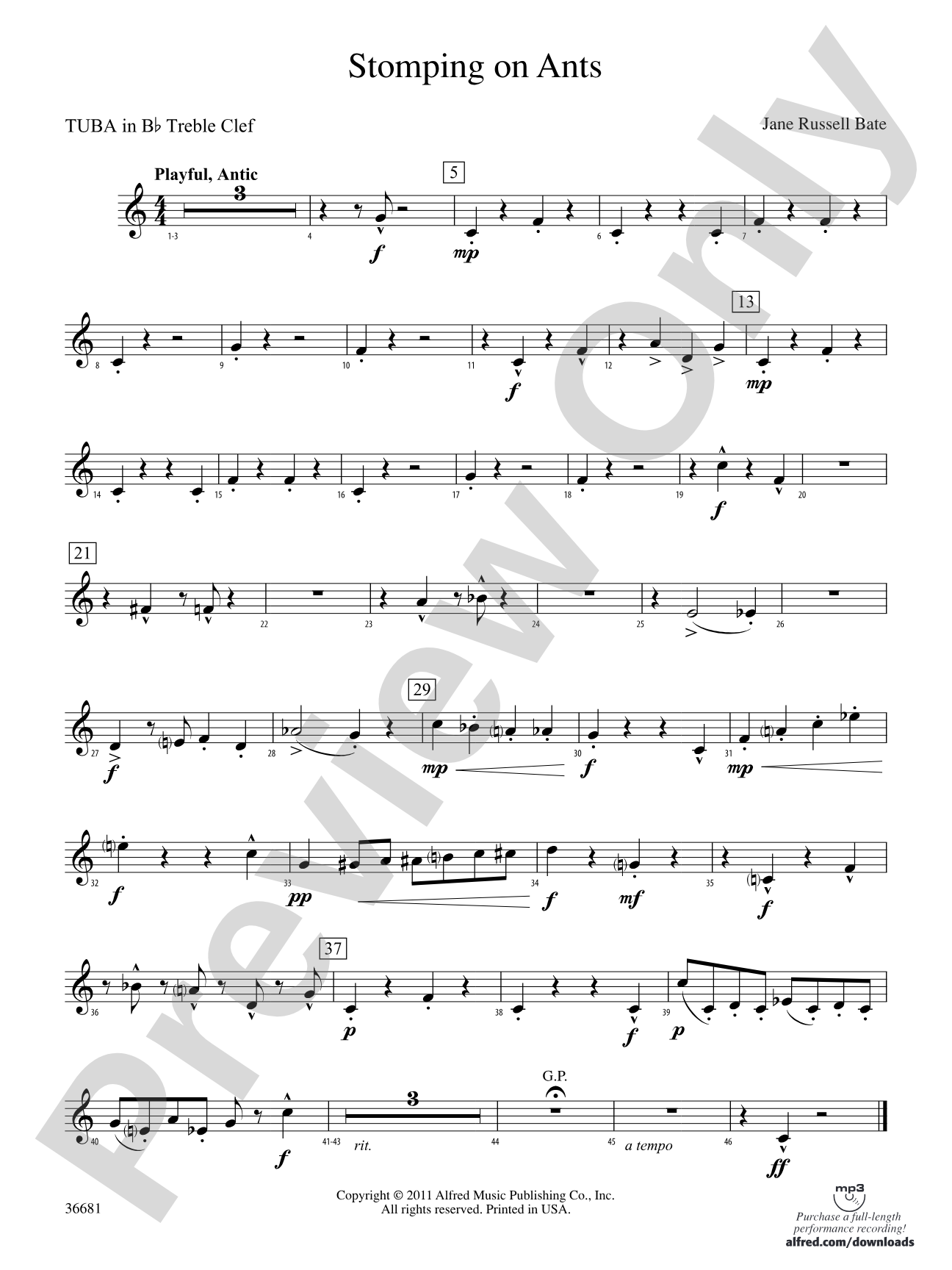 Stomping on Ants: (wp) B-flat Tuba T.C.