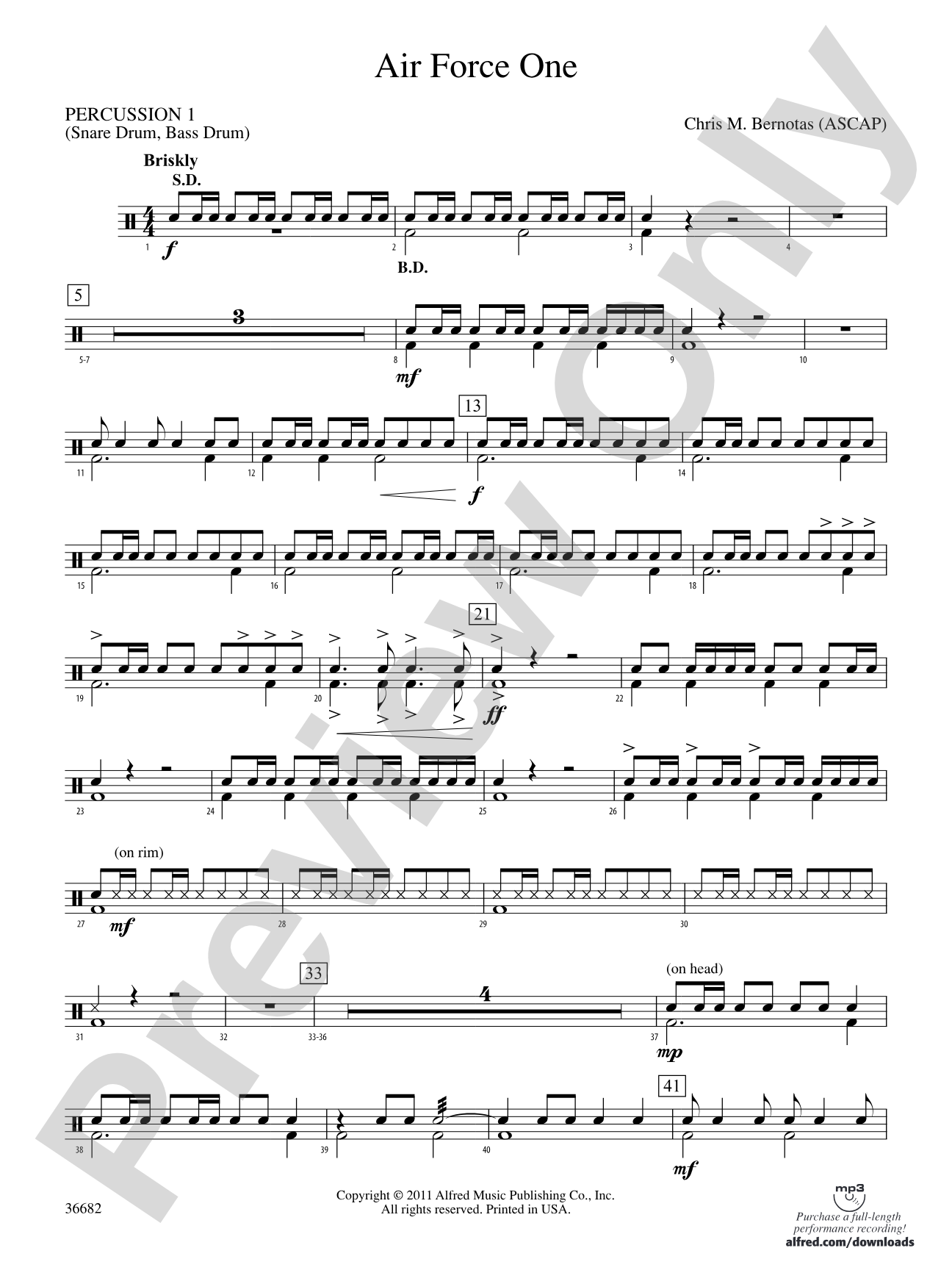 Air Force One: 1st Percussion