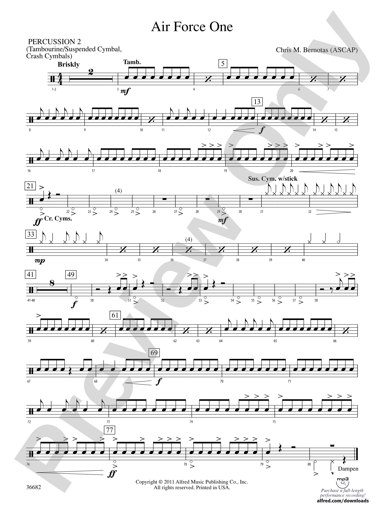 Air Force One: 2nd Percussion