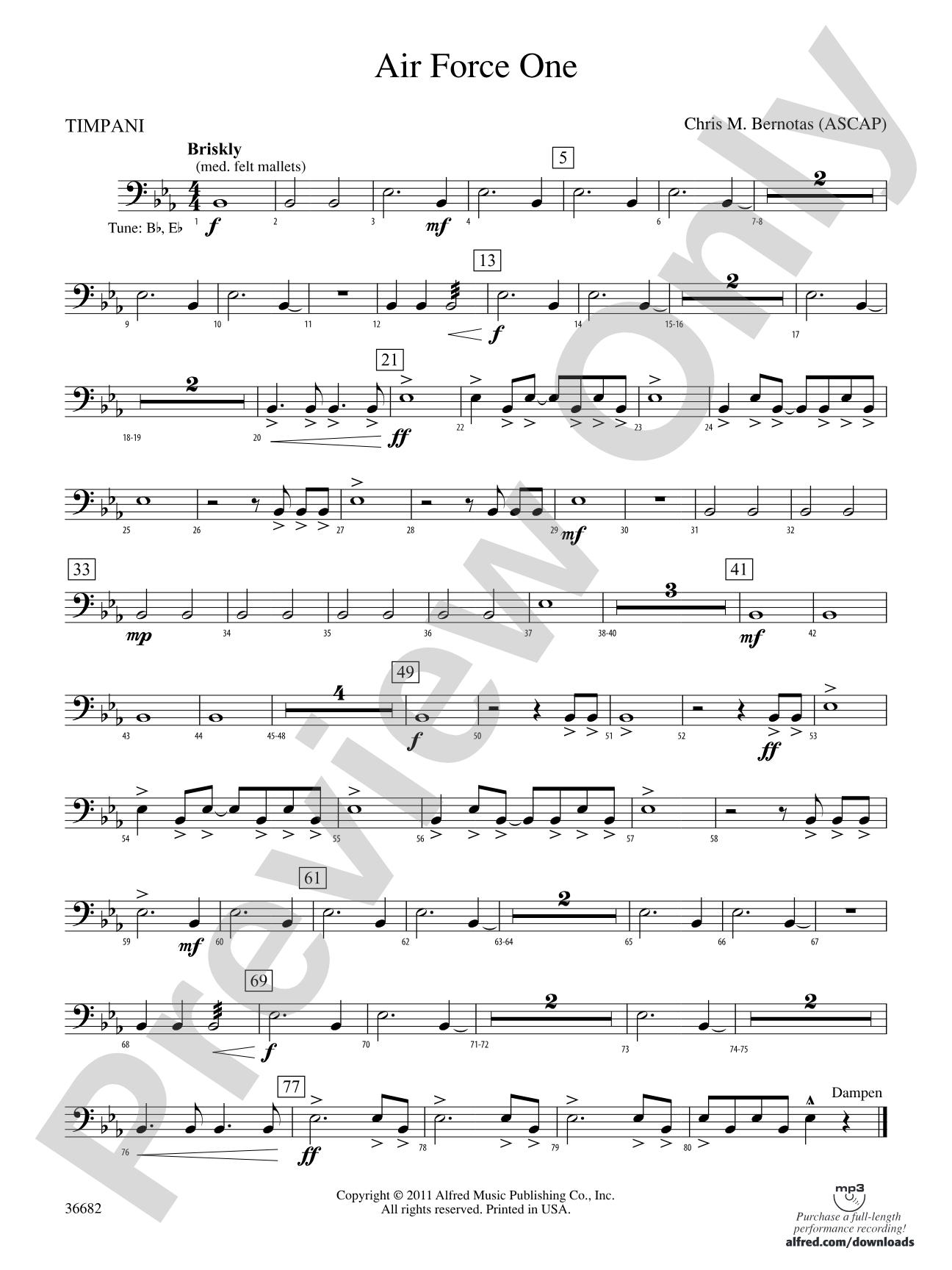 Air Force One: Timpani
