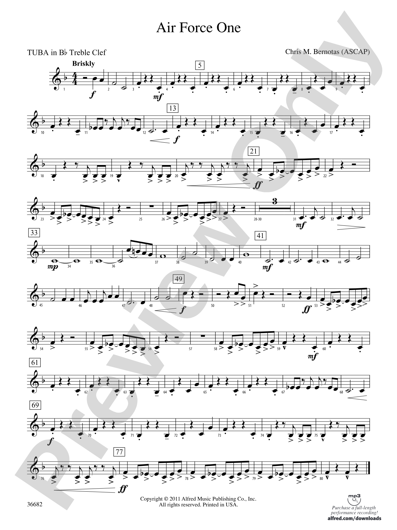 Air Force One: (wp) B-flat Tuba T.C.