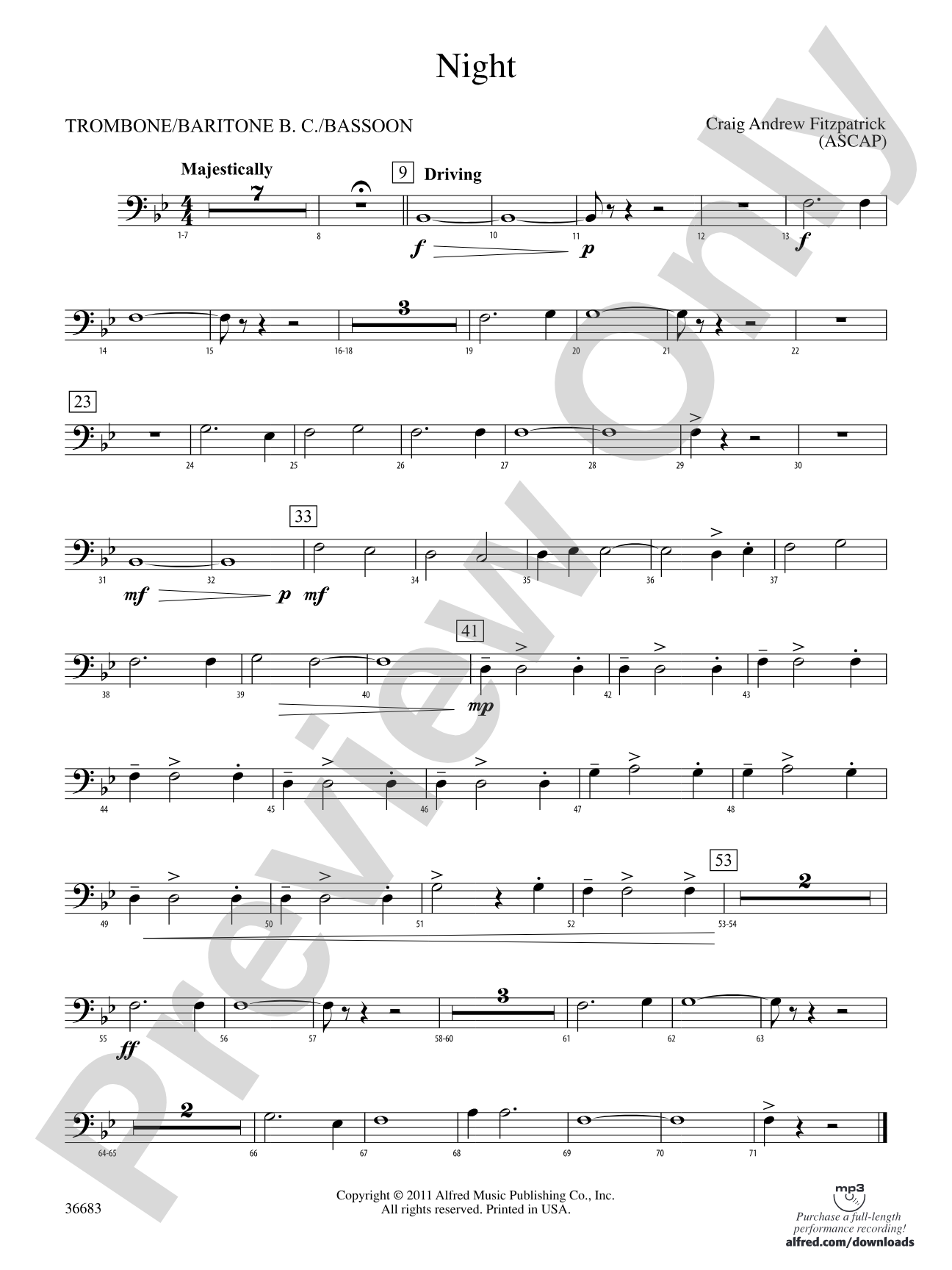 Night: 1st Trombone