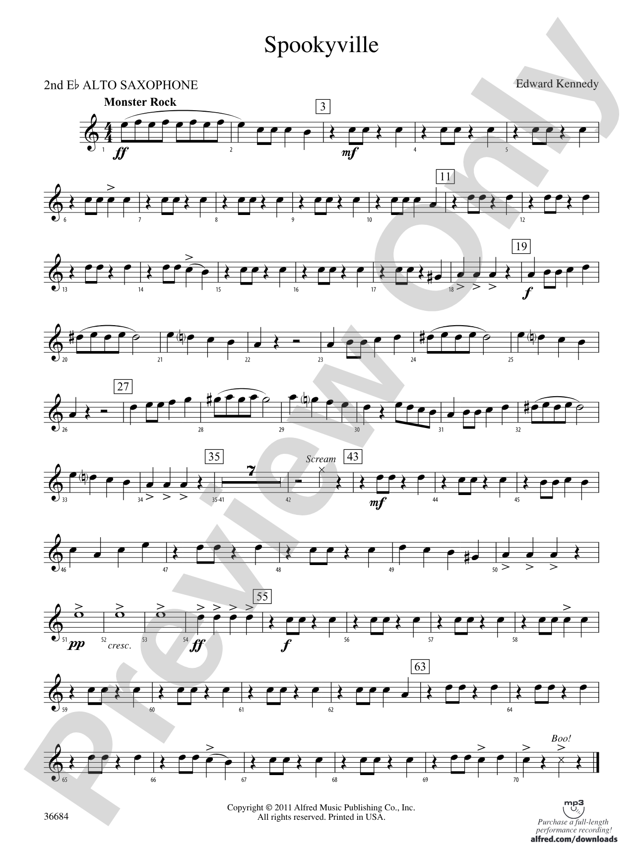 Spookyville: 2nd E-flat Alto Saxophone