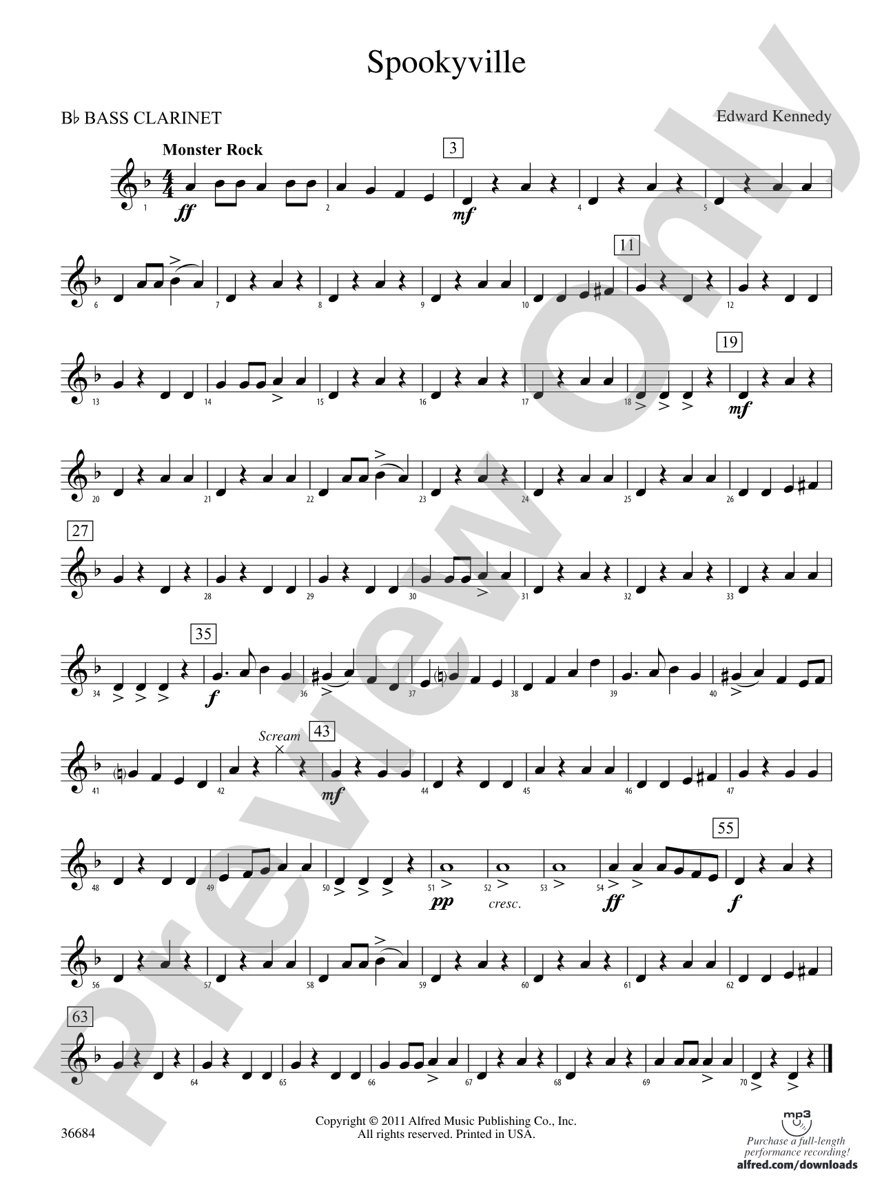 Spookyville: B-flat Bass Clarinet