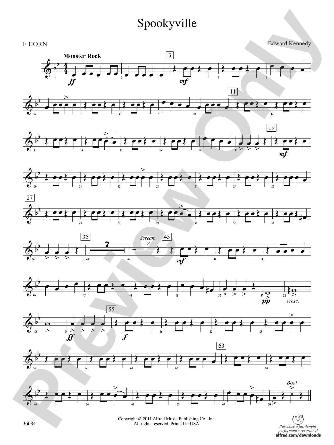 Spookyville: 1st F Horn