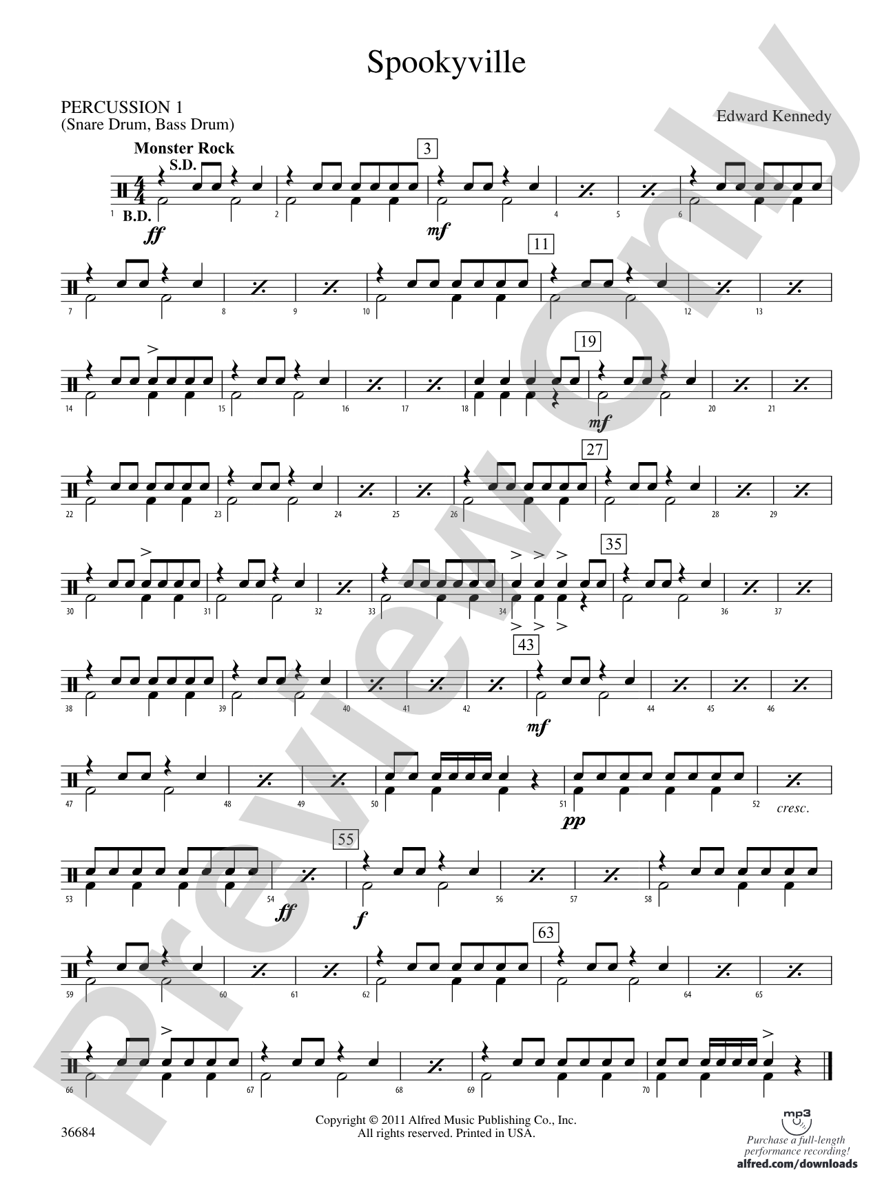 Spookyville: 1st Percussion