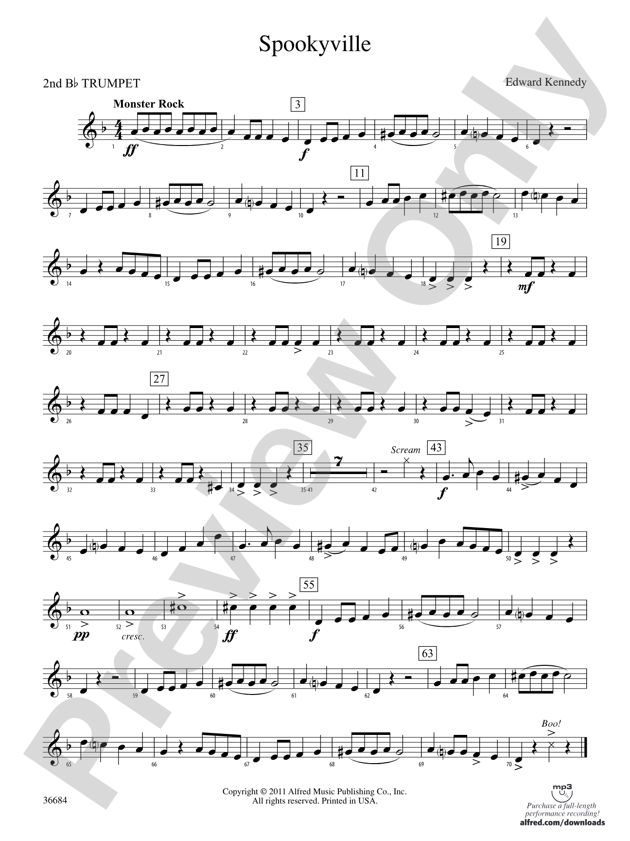 Spookyville: 2nd B-flat Trumpet