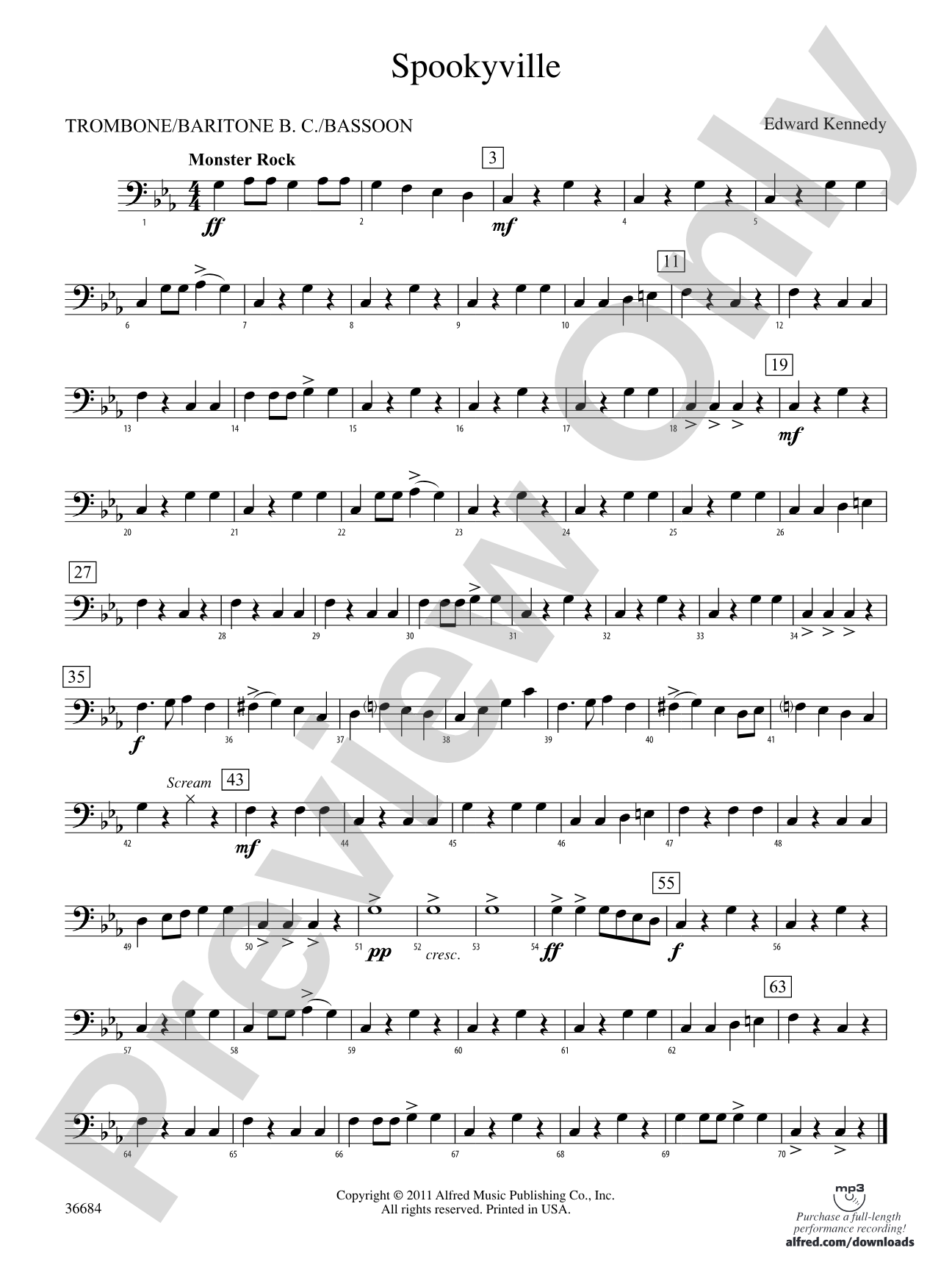 Spookyville: 1st Trombone
