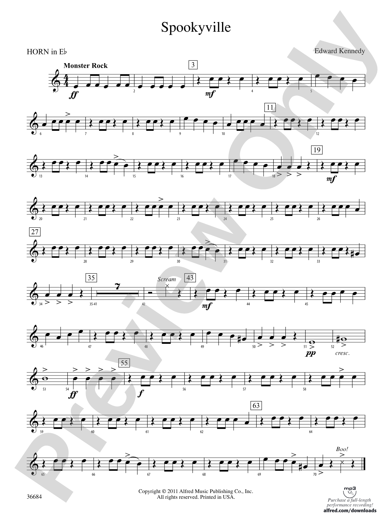 Spookyville: (wp) 1st Horn in E-flat