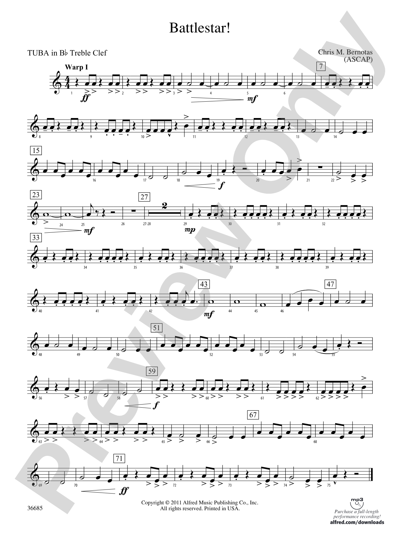 Battlestar!: (wp) B-flat Tuba T.C.