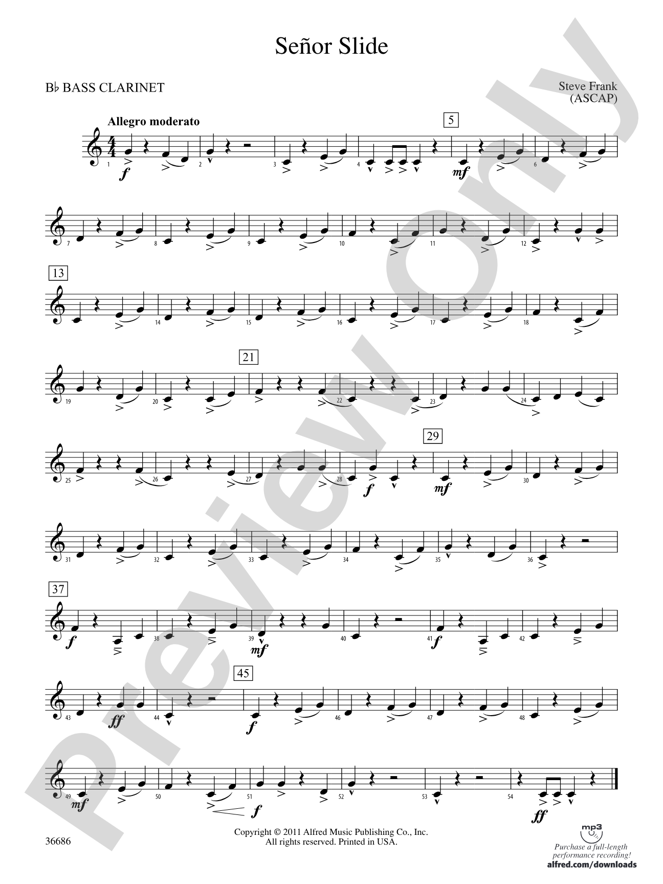 Señor Slide: B-flat Bass Clarinet