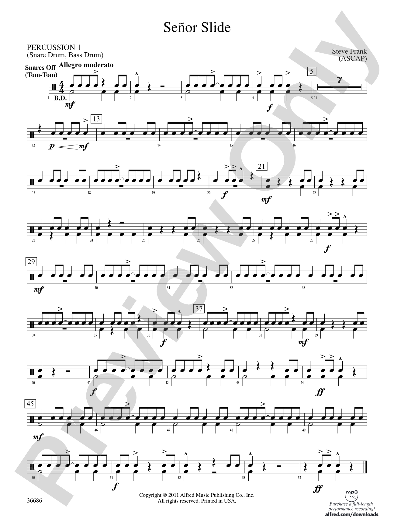 Señor Slide: 1st Percussion