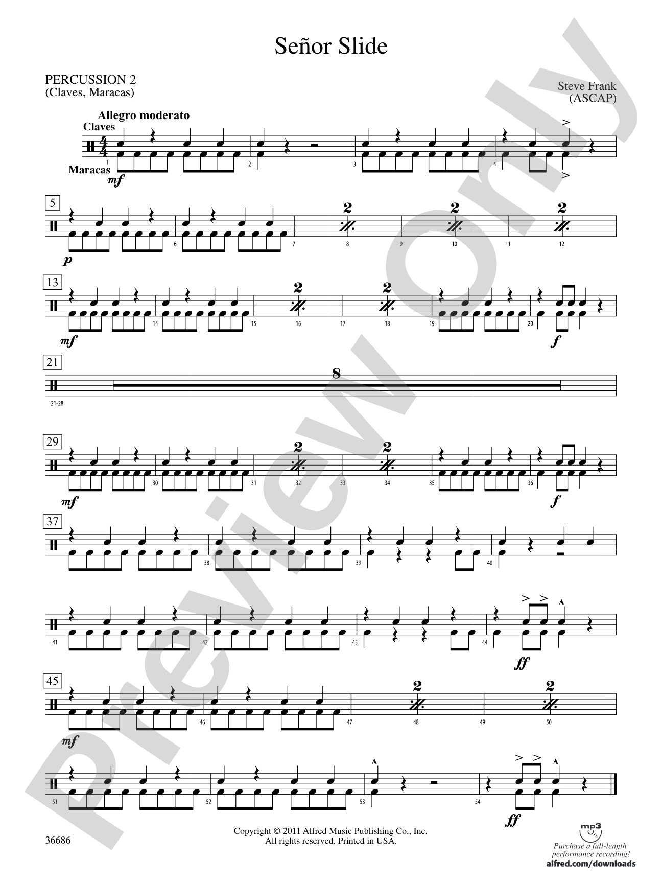 Señor Slide: 2nd Percussion