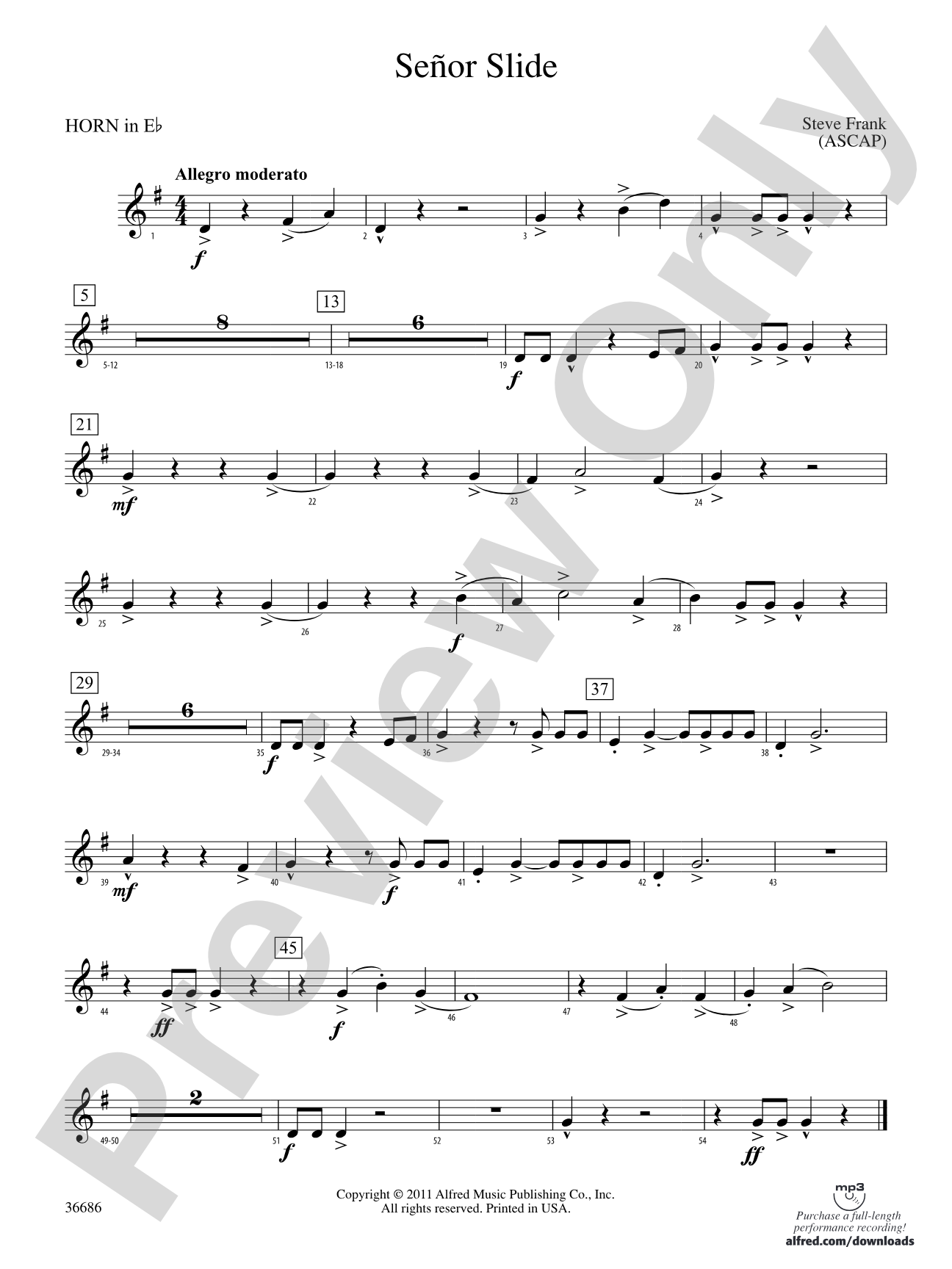 Señor Slide: (wp) 1st Horn in E-flat