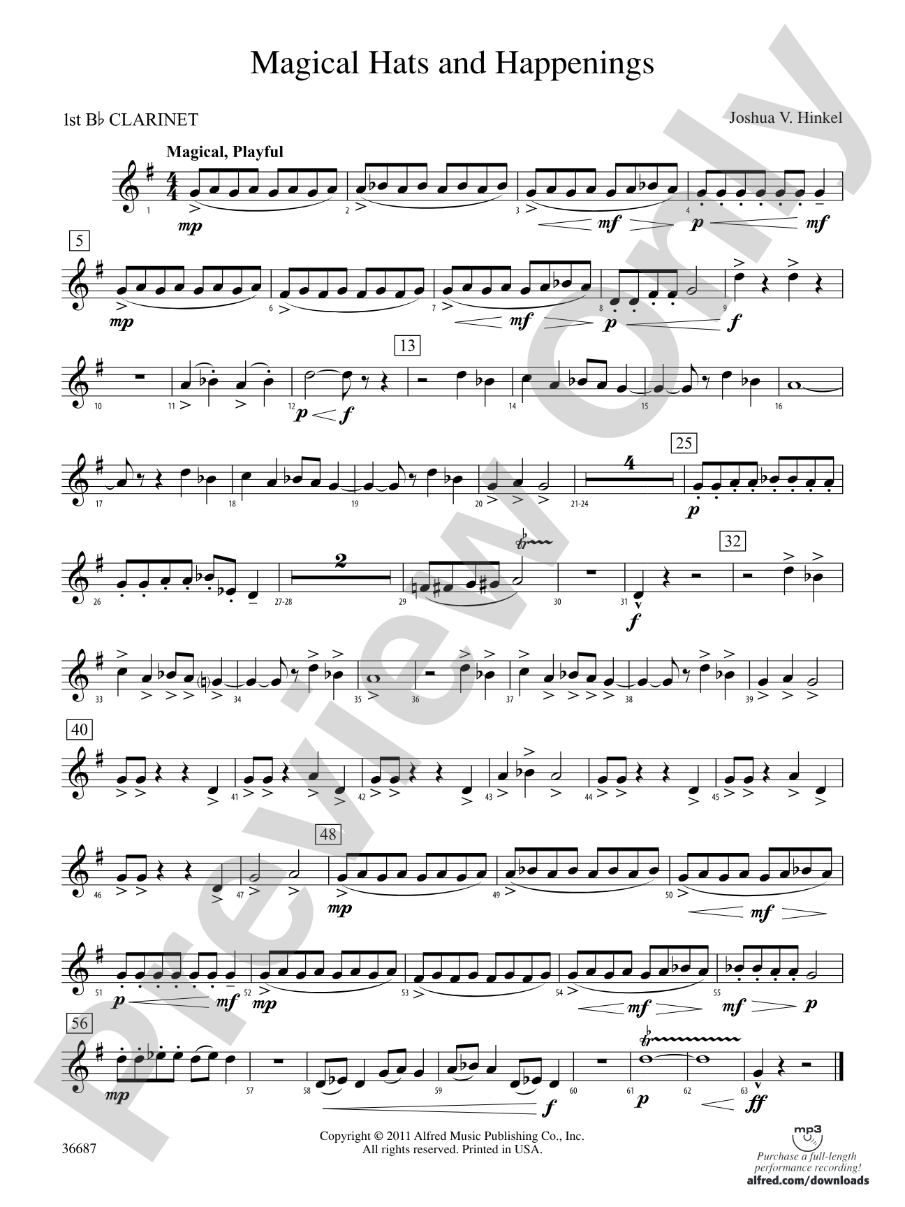 Magical Hats and Happenings: 1st B-flat Clarinet