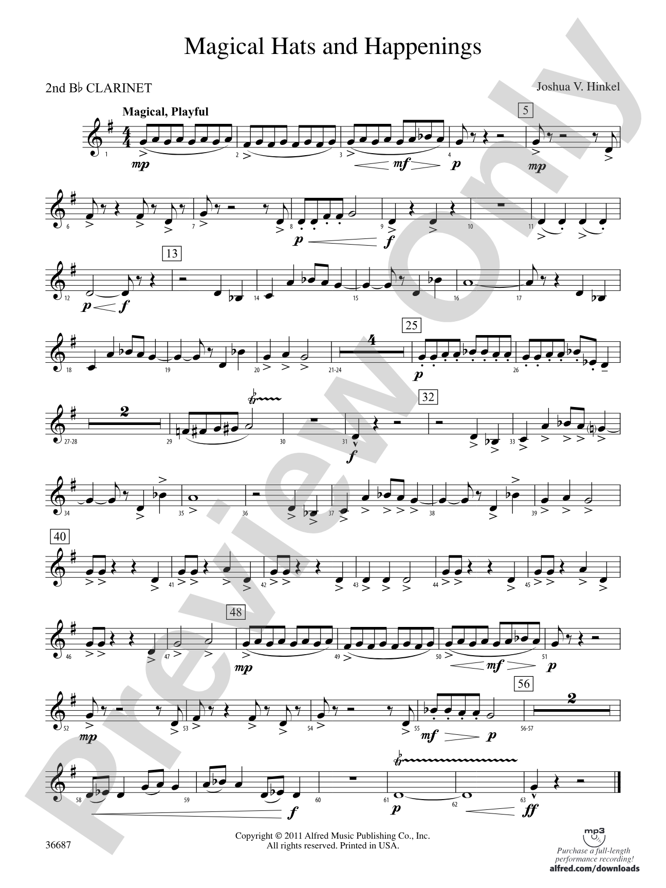 Magical Hats and Happenings: 2nd B-flat Clarinet