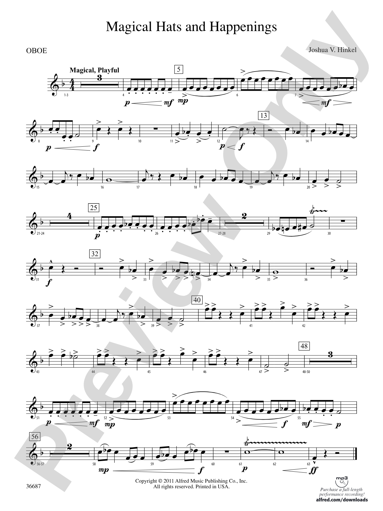 Magical Hats and Happenings: Oboe